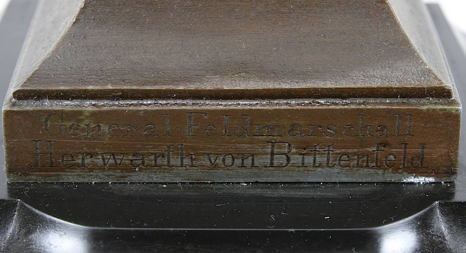 Regule-Büste von General-Feldmarschall Herwarth von Bitterfeld, vollplastische Büste aus Regule, auf - Image 2 of 3