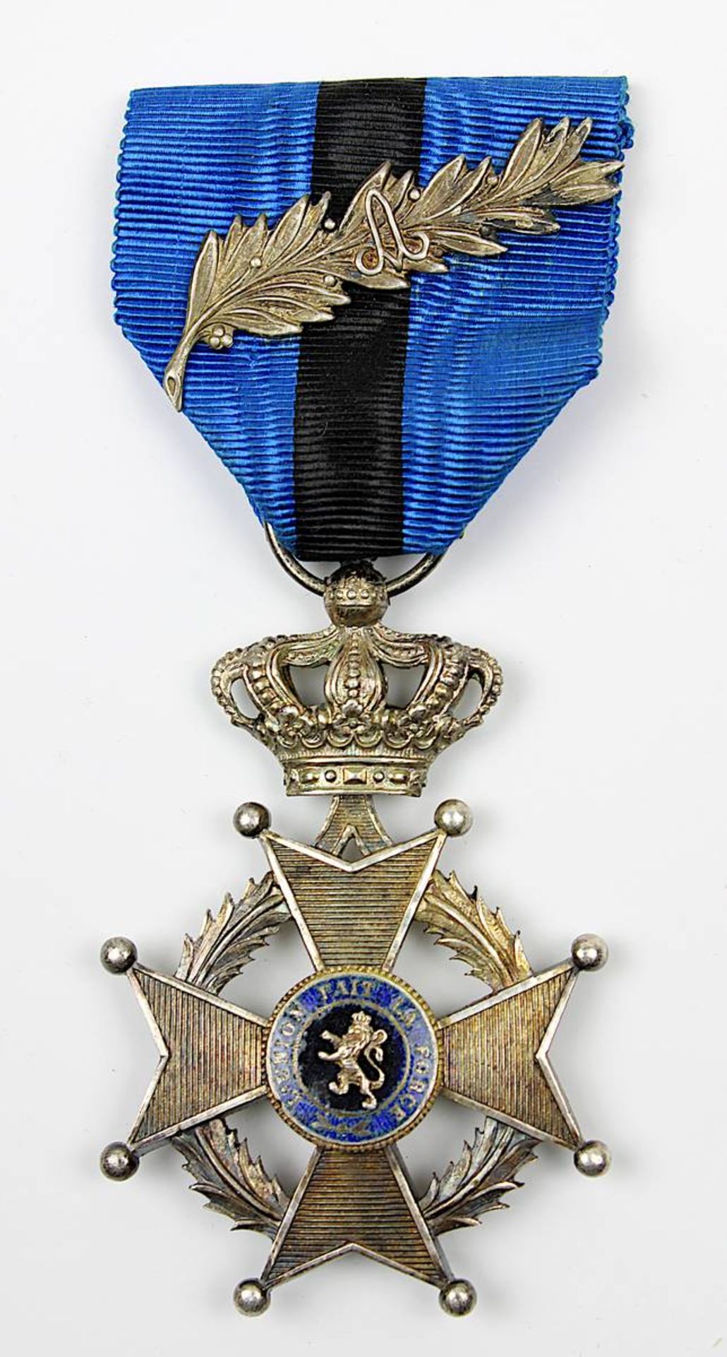 Orden Leopold II / Ordre de Leopold II, Belgien 1.H.20.Jh., 2. Modell, Ritterkreuz mit Palme,