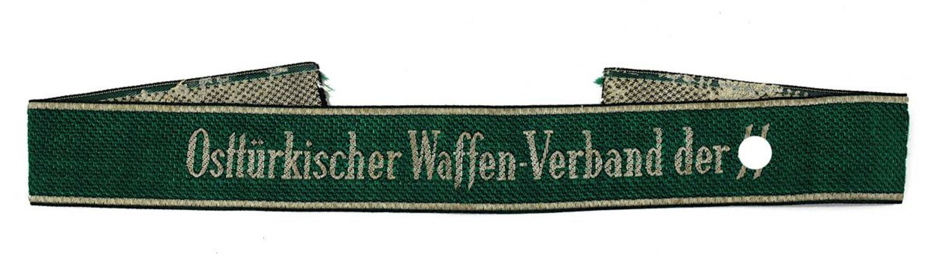 Ärmelband des Osttürkischen Waffen-Verbandes der SS, Deutsches Reich 1933-45, 41 x 3 cm. 3030-0018