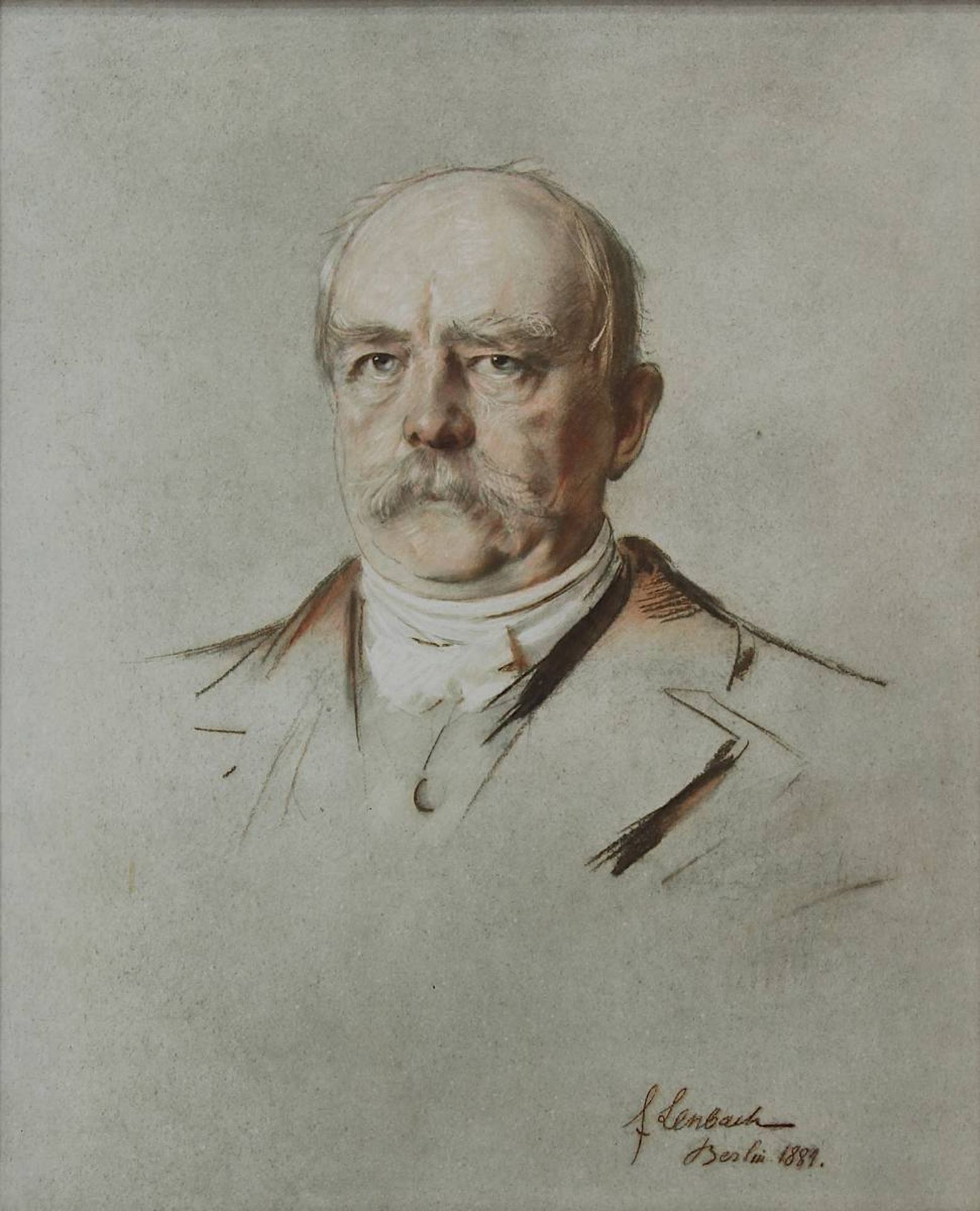 Lenbach, Franz Seraph von (Schrobenhausen 1836 - 1904 München), Otto von Bismarck, Farblithographie, - Bild 2 aus 3