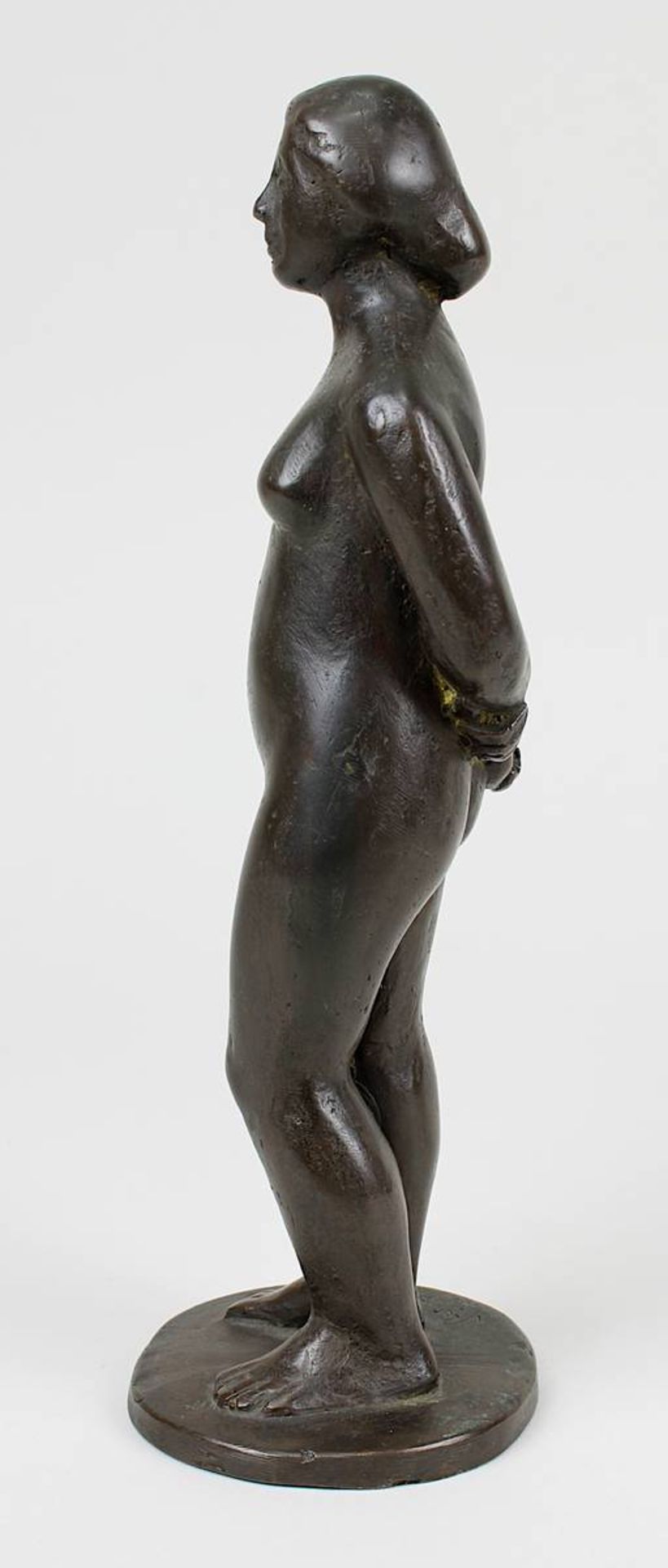 Schmidt, Willi (Marktleuthen 1924-2011 Schwalbach), weiblicher stehender Akt, Bronze, signiert und - Image 2 of 5