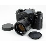 Leicaflex SL schwarz, Ernst Leitz Wetzlar, um 1968, Nr. 1374954, Elmarit - R, 1:2.8/90, Nr. 2131473,