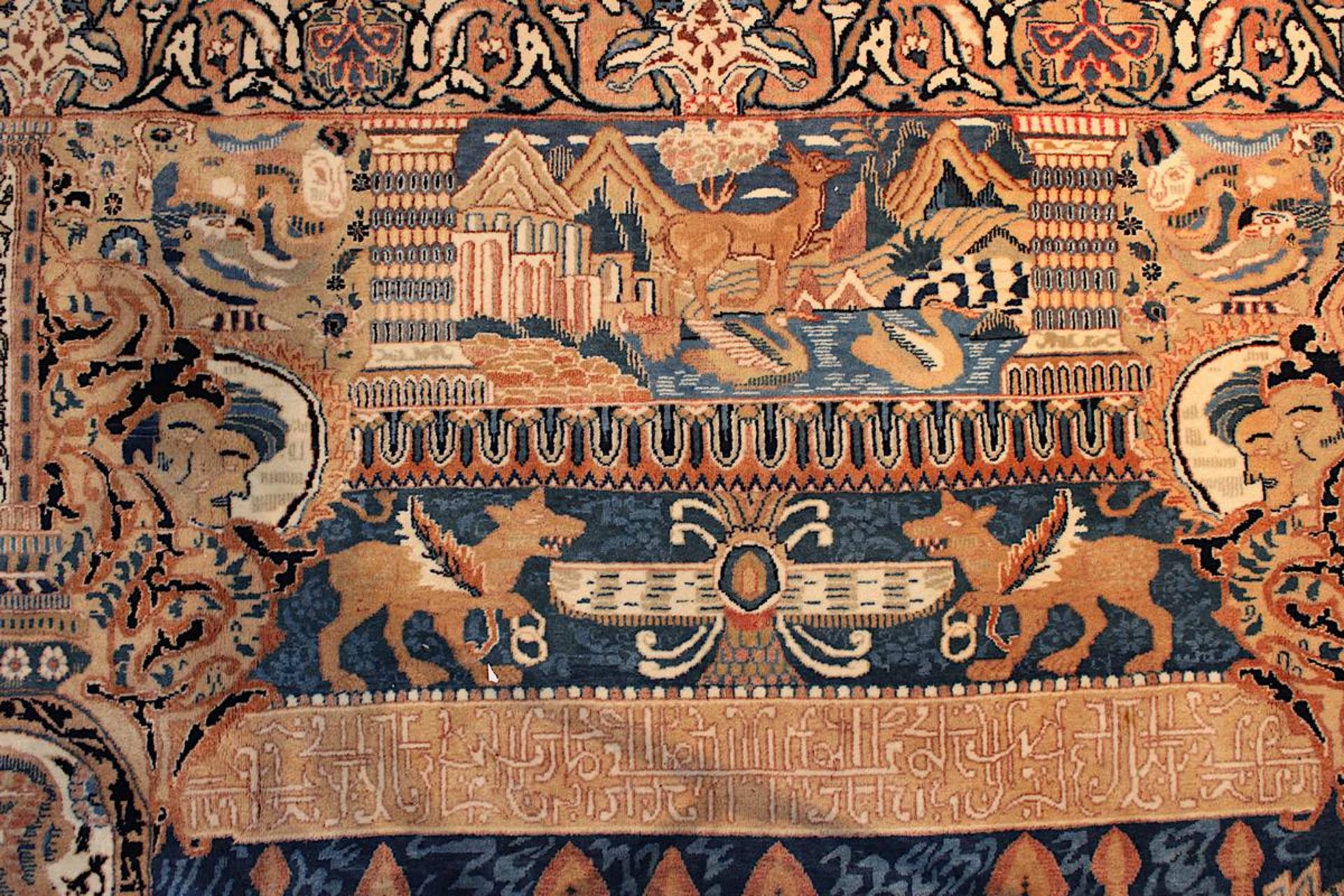 Ausgefallener großer Kaschmar-Teppich, Persien 2. H. 20. Jh., aufwendig gearbeitet, sehr gute - Bild 5 aus 15