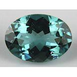 Indigolith / Blauer Turmalin, oval, facettiert, 7,1 x 5,1 mm, T 3,3 mm, vvsi, ca. 0,80 ct. 3069-030