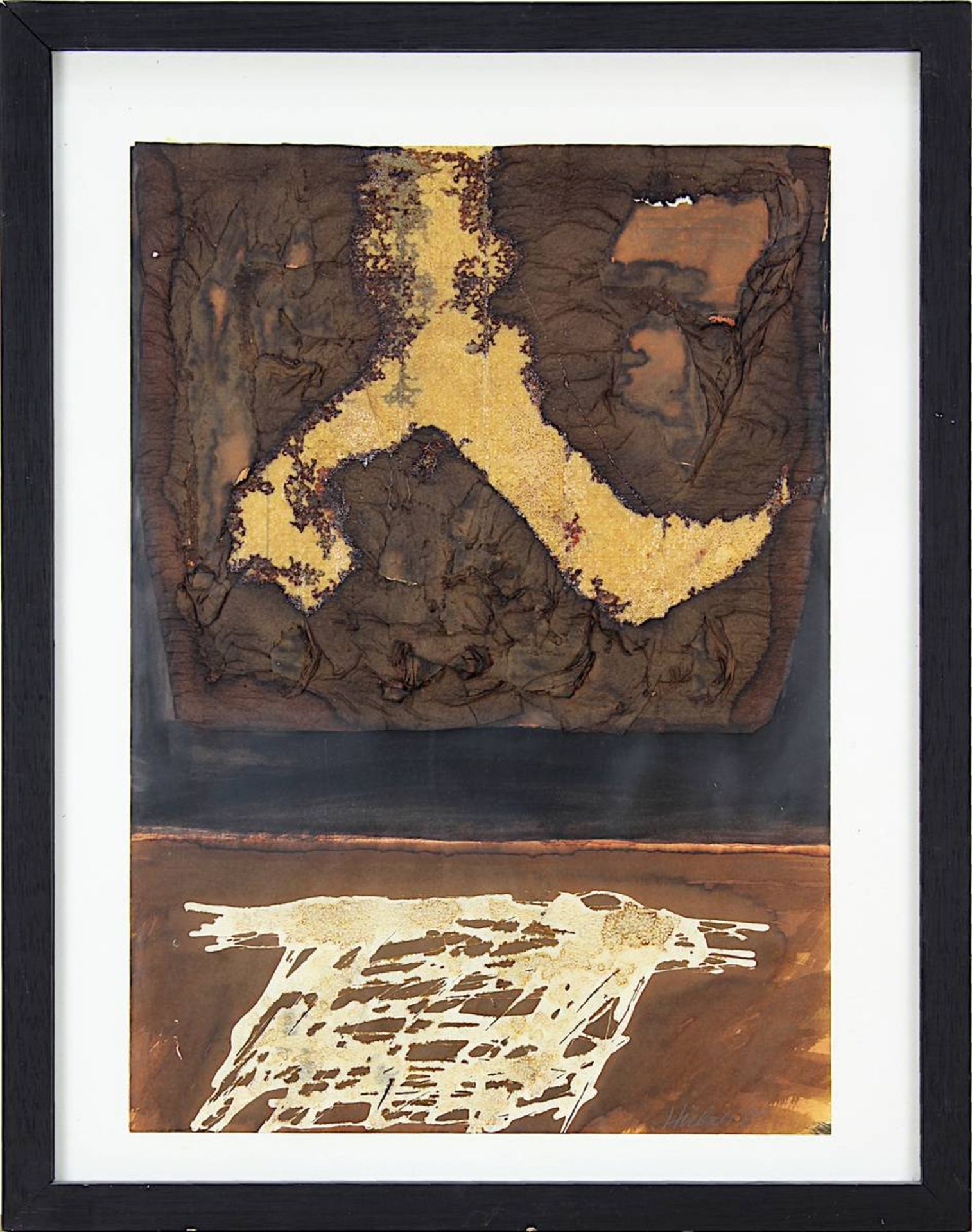 Münz, Inge (Saarlouis 1940 - 2018), ohne Titel, zwei Kompositionen, Collagen mit Aquarell, je 41,5 x - Bild 3 aus 5