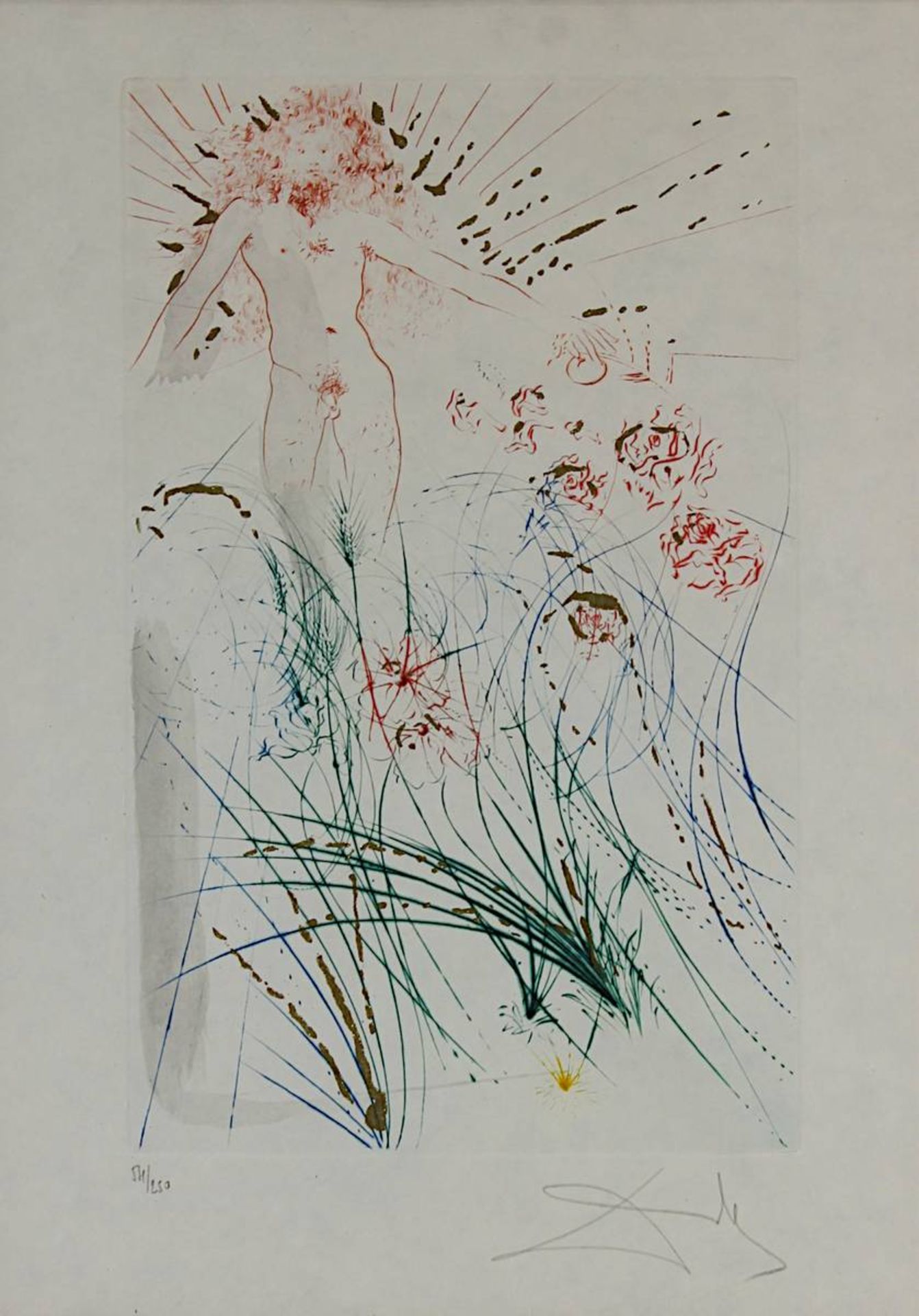 Dali, Salvador (Figueres 1904 - 1989), Der Geliebte weidet zwischen den Lilien, aus dem Hohenlied - Image 2 of 2