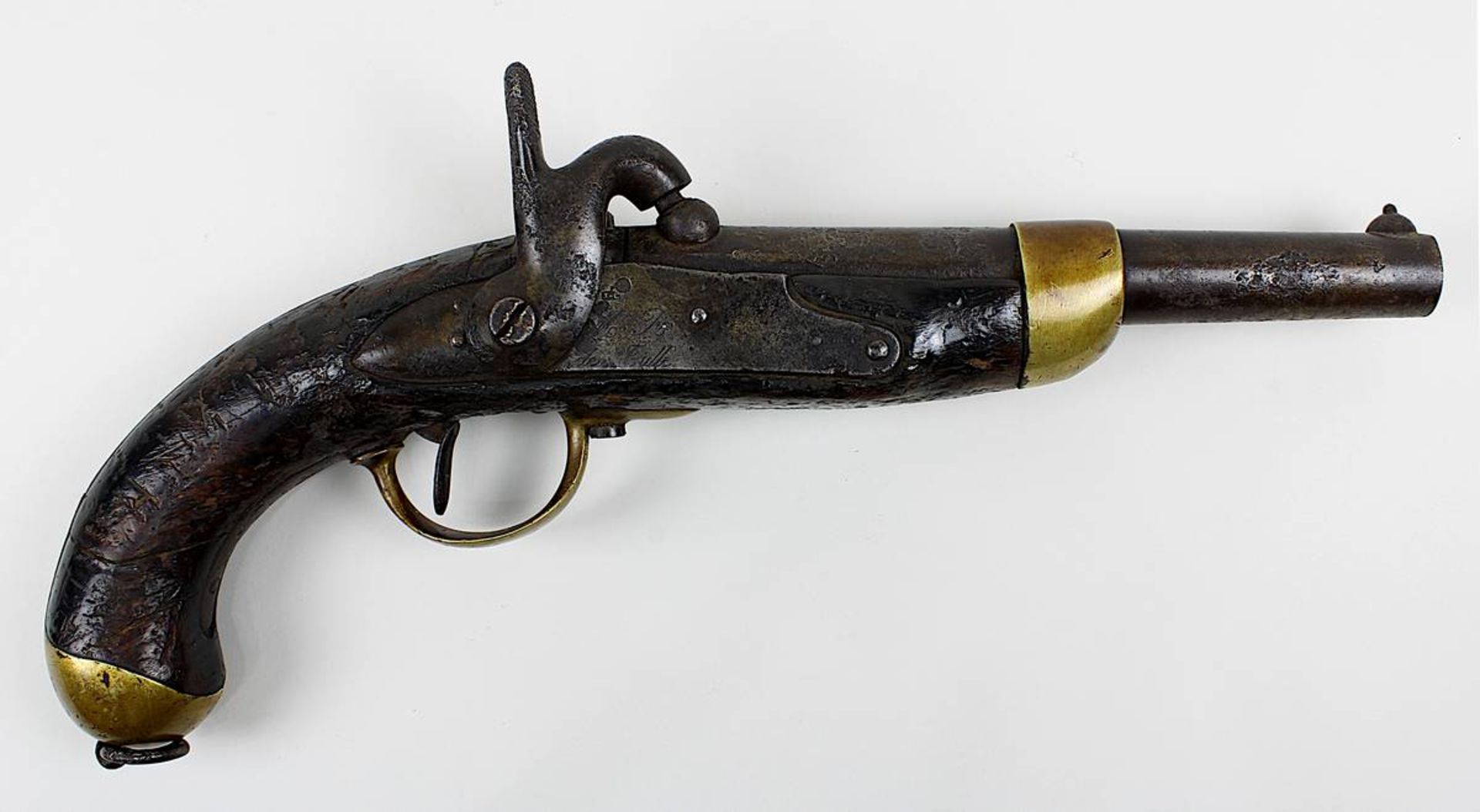 Perkussionspistole, franz. Kavallerie, Frankreich um 1860, Modell 1822, Hersteller "Impériale