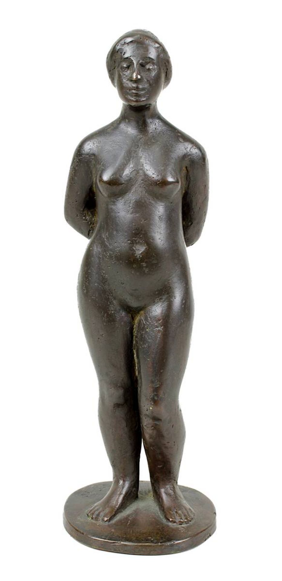 Schmidt, Willi (Marktleuthen 1924-2011 Schwalbach), weiblicher stehender Akt, Bronze, signiert und