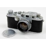 Leica III, wohl III B (?), Kleinbild-Sucherkamera, Ernst Leitz Wetzlar, um 1938 o. 1940er Jahre, Nr.