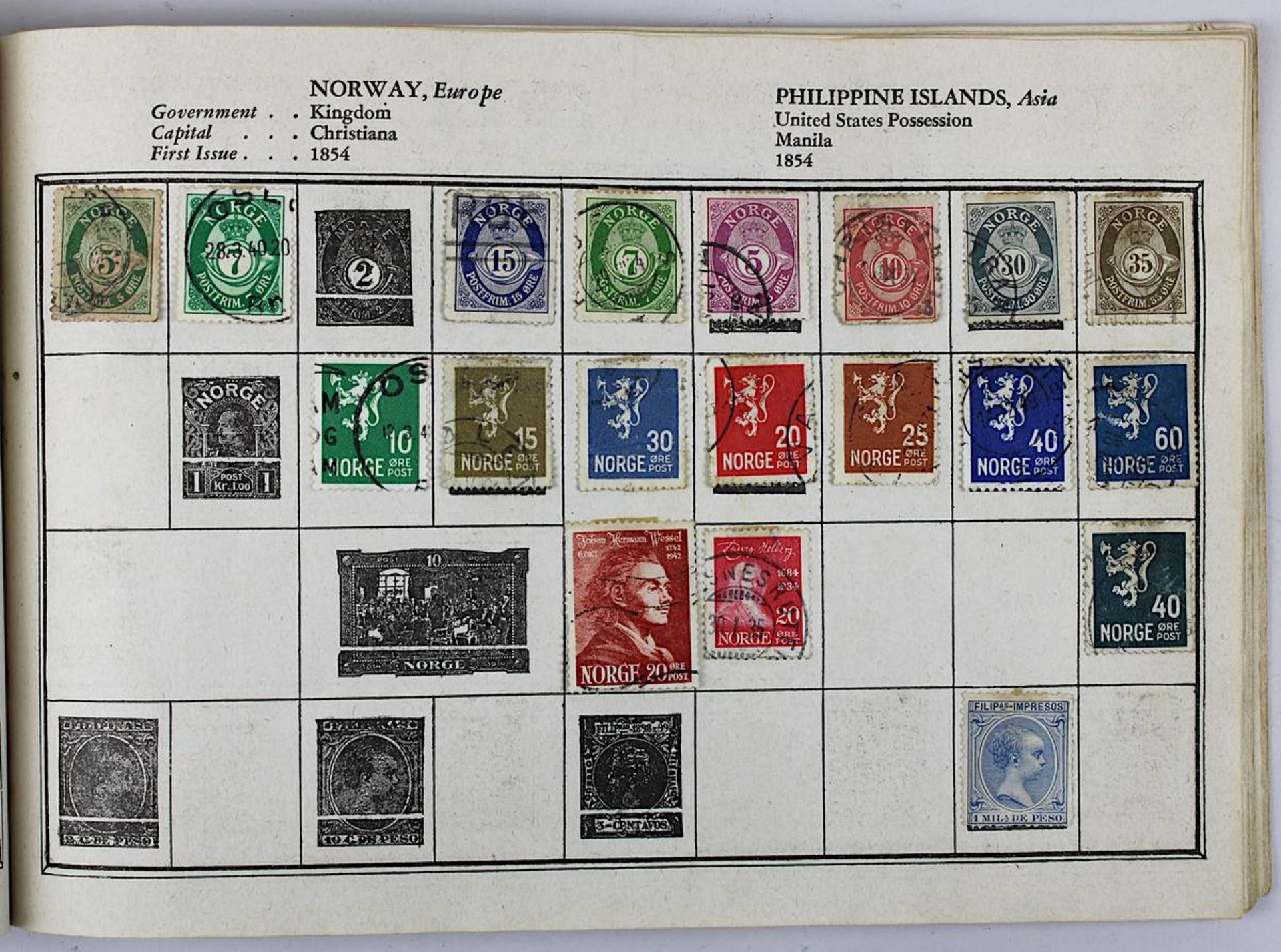 Briefmarkenalbum " The World United States and Foreign Postage Stamp Album" New York o.J.(1940er - Image 4 of 4