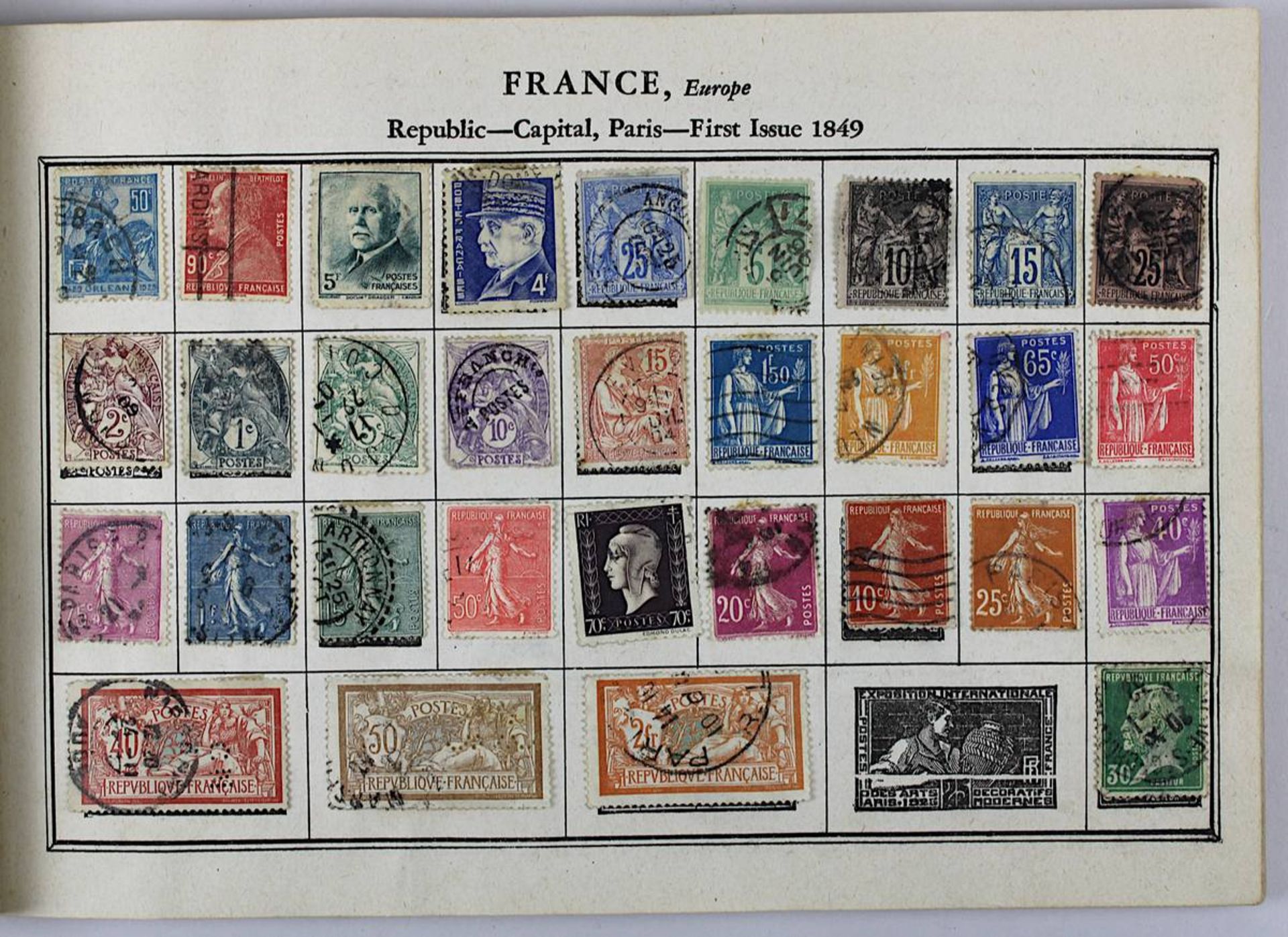 Briefmarkenalbum " The World United States and Foreign Postage Stamp Album" New York o.J.(1940er - Image 3 of 4