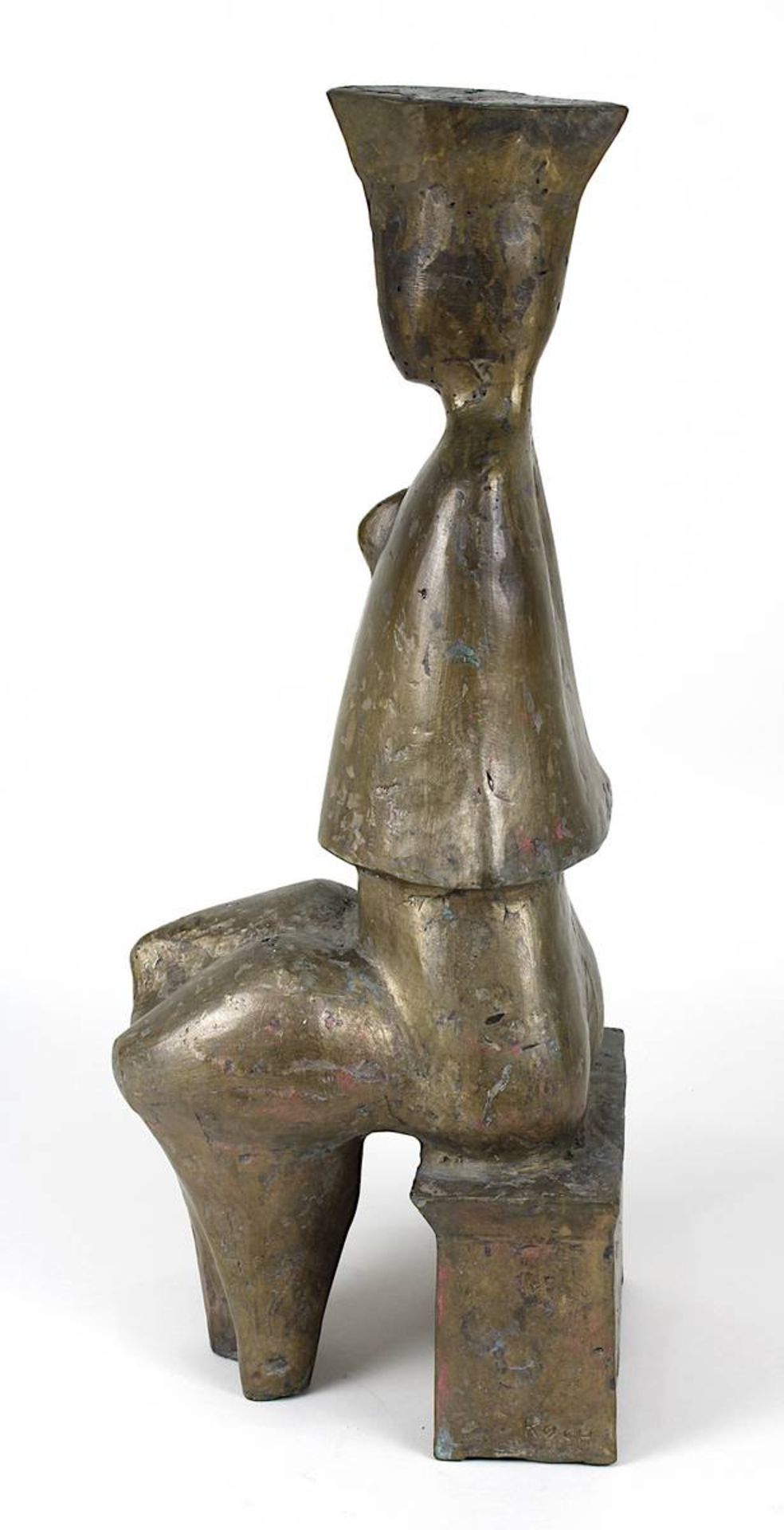 Koch, Erich (Roßbach/Pfalz 1924 - 2014 München), "Der Kardinal", Bronze mit goldener Patina, auf - Bild 2 aus 3