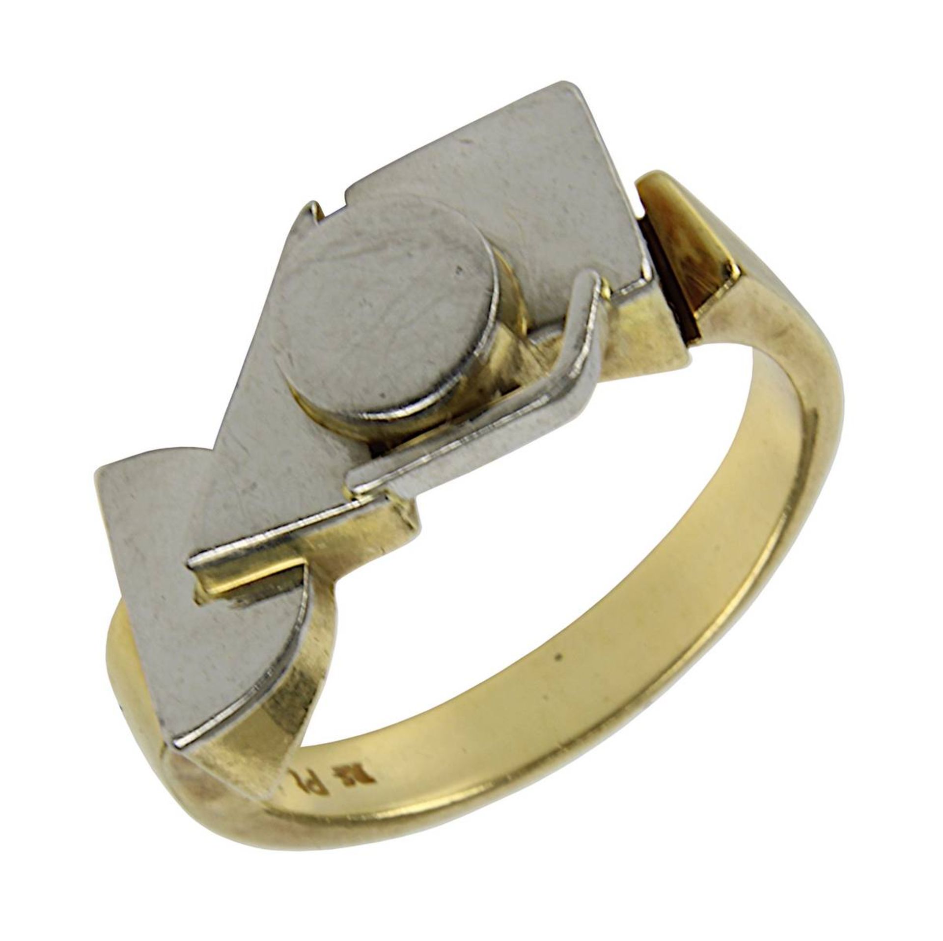 Gold-Platin Herren-Ring und passender Damen-Ring, Handarbeit Juwelier Rohrbacher, Zweibrücken, - Bild 3 aus 3