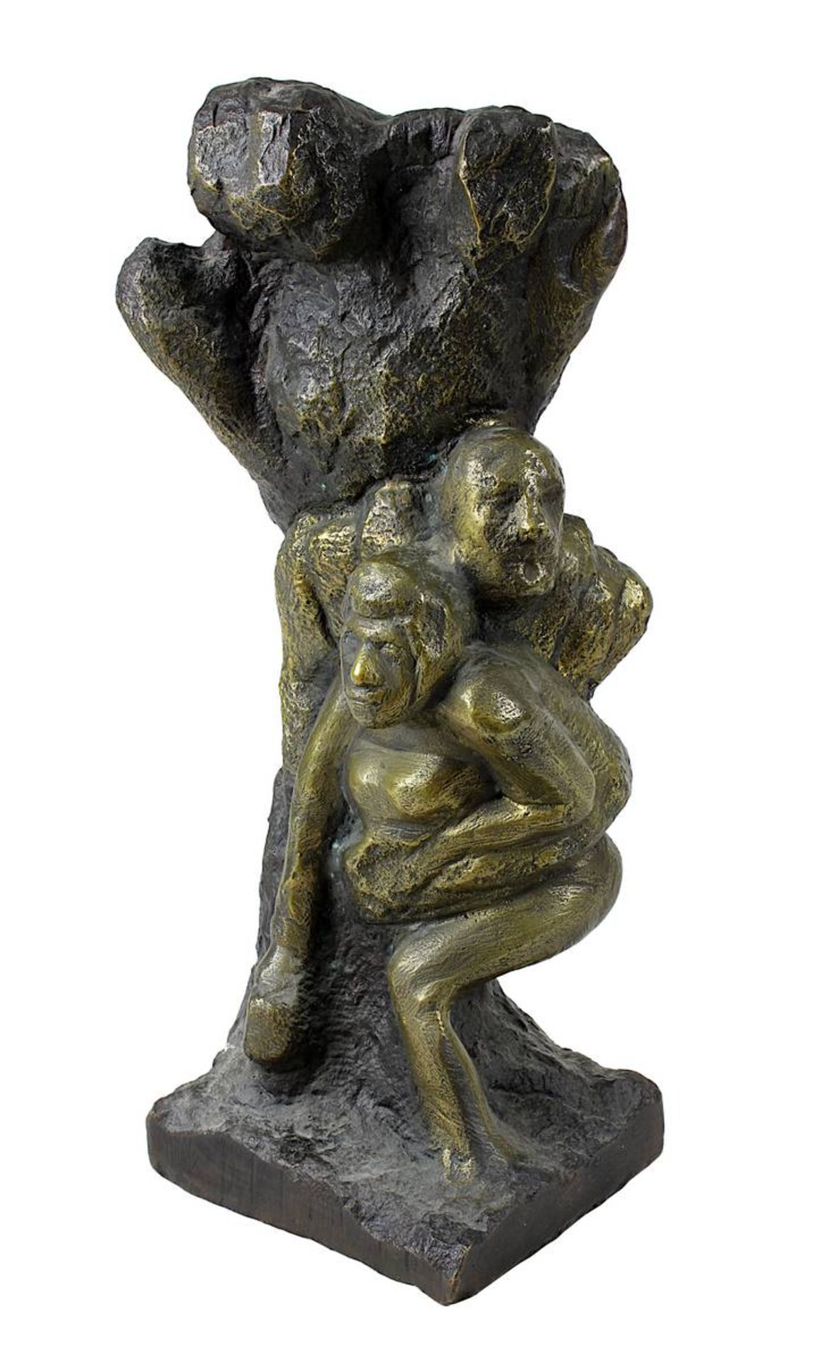 Hrdlicka, Alfred (Wien 1928 - 2009 Wien) "Kaiserallee I", Bronzeskulptur mit goldbrauner Patina,