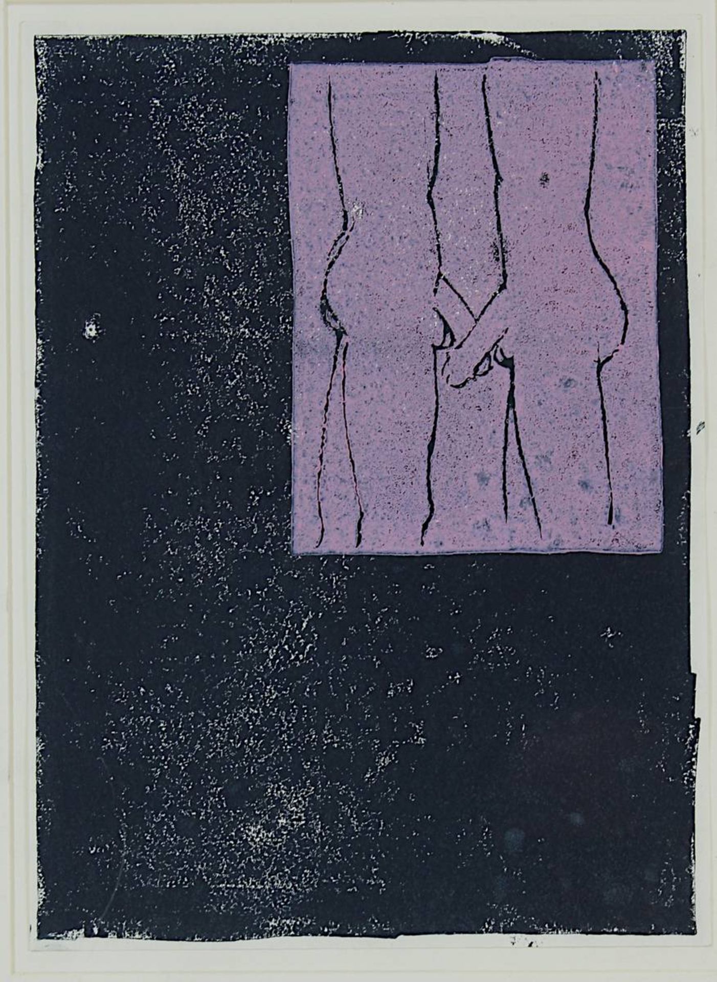 Steinert, Hannes (geb. Stuttgart 1954), attr., Männerpaar, erotische Darstellung zweier Torsi, - Bild 2 aus 2
