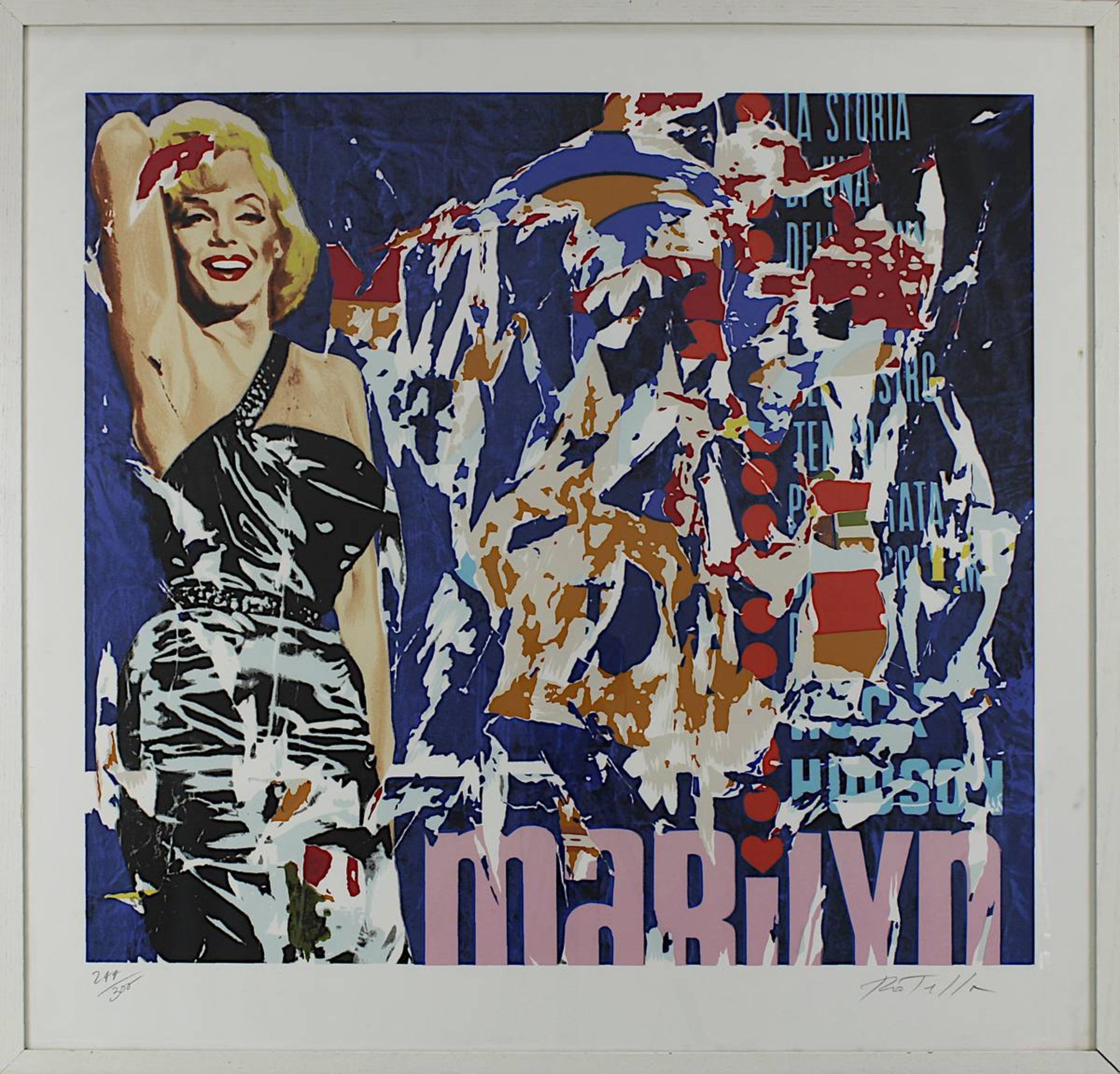 Rotella, Mimmo (Catanzaro 1918 - 2006 Mailand), "Marilyn III", Serigraphie, am unteren Rand signiert