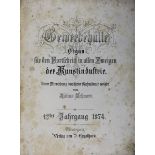 10 Bände "Gewerbehalle, Organ für den Fortschritt in allen Zweigen der Kunst-Industrie", Herausgeber