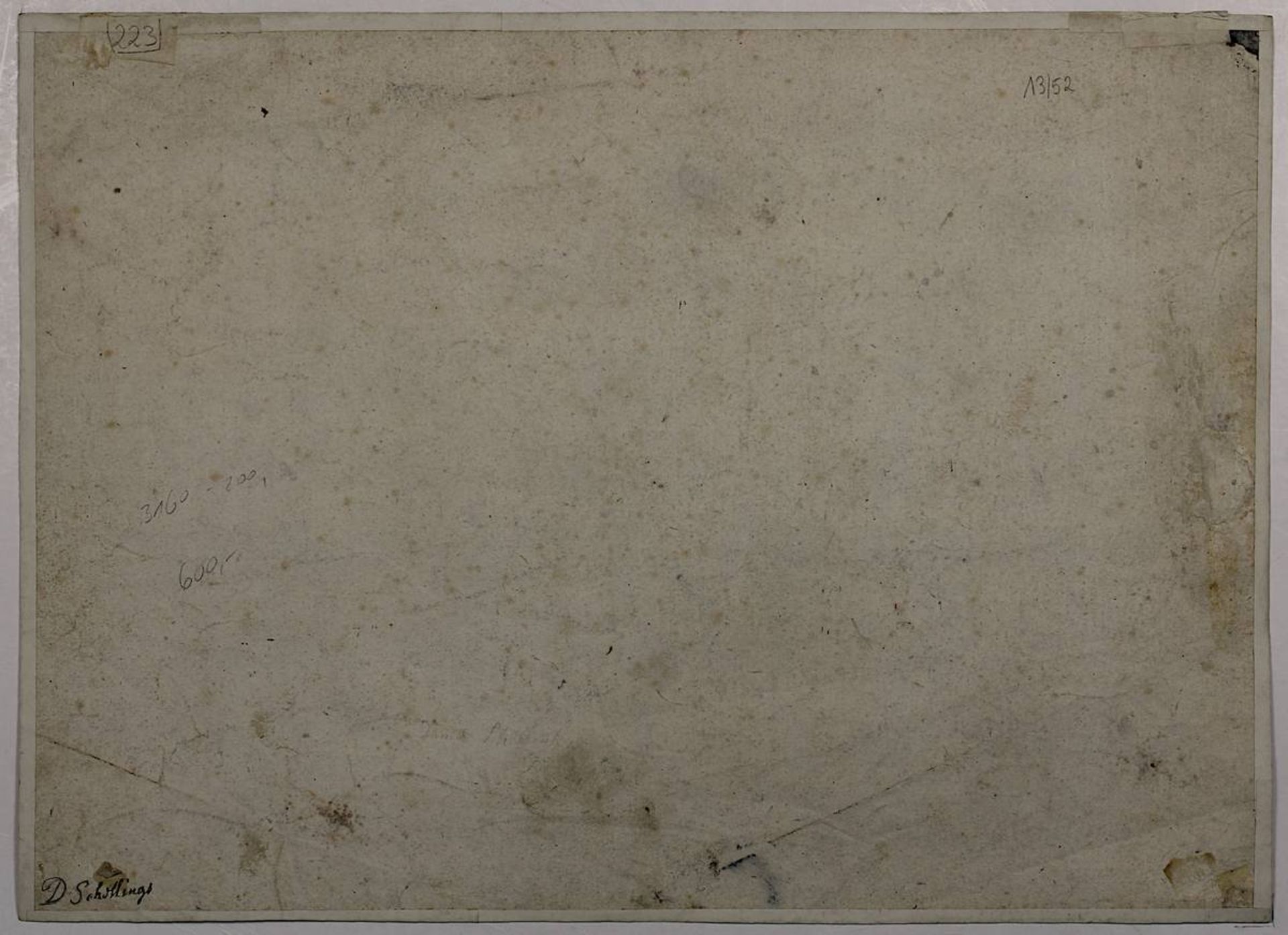 Schellinks, Daniel (Amsterdam 1627-1701 Amsterdam), attr., Waldlandschaft, Graphit u. Tusche auf - Bild 2 aus 2
