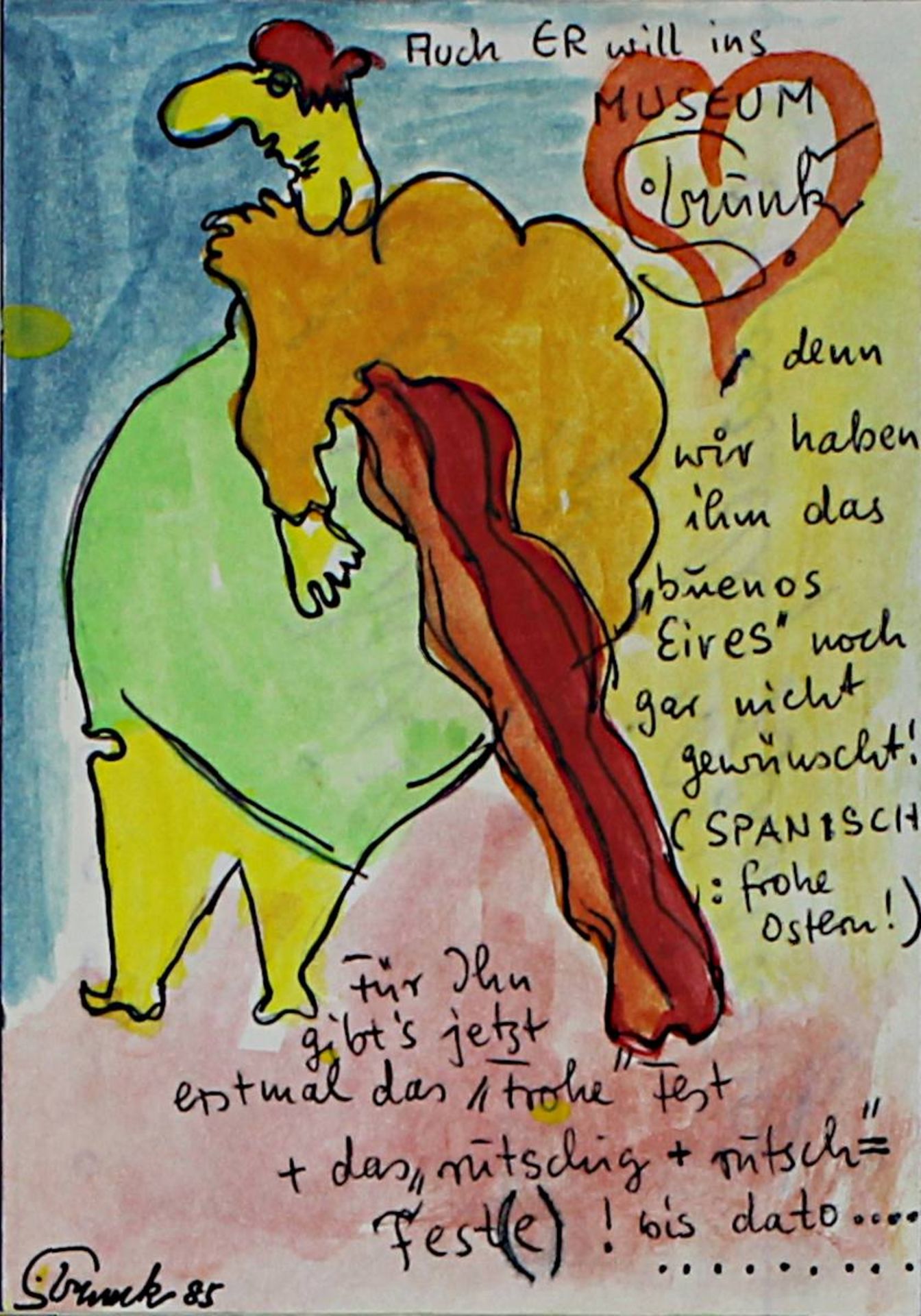 Trunk, Stephan (geb. Wuppertal 1952), 18 Arbeiten, meist Aquarelle, 1970/80er Jahre, meist - Bild 14 aus 15