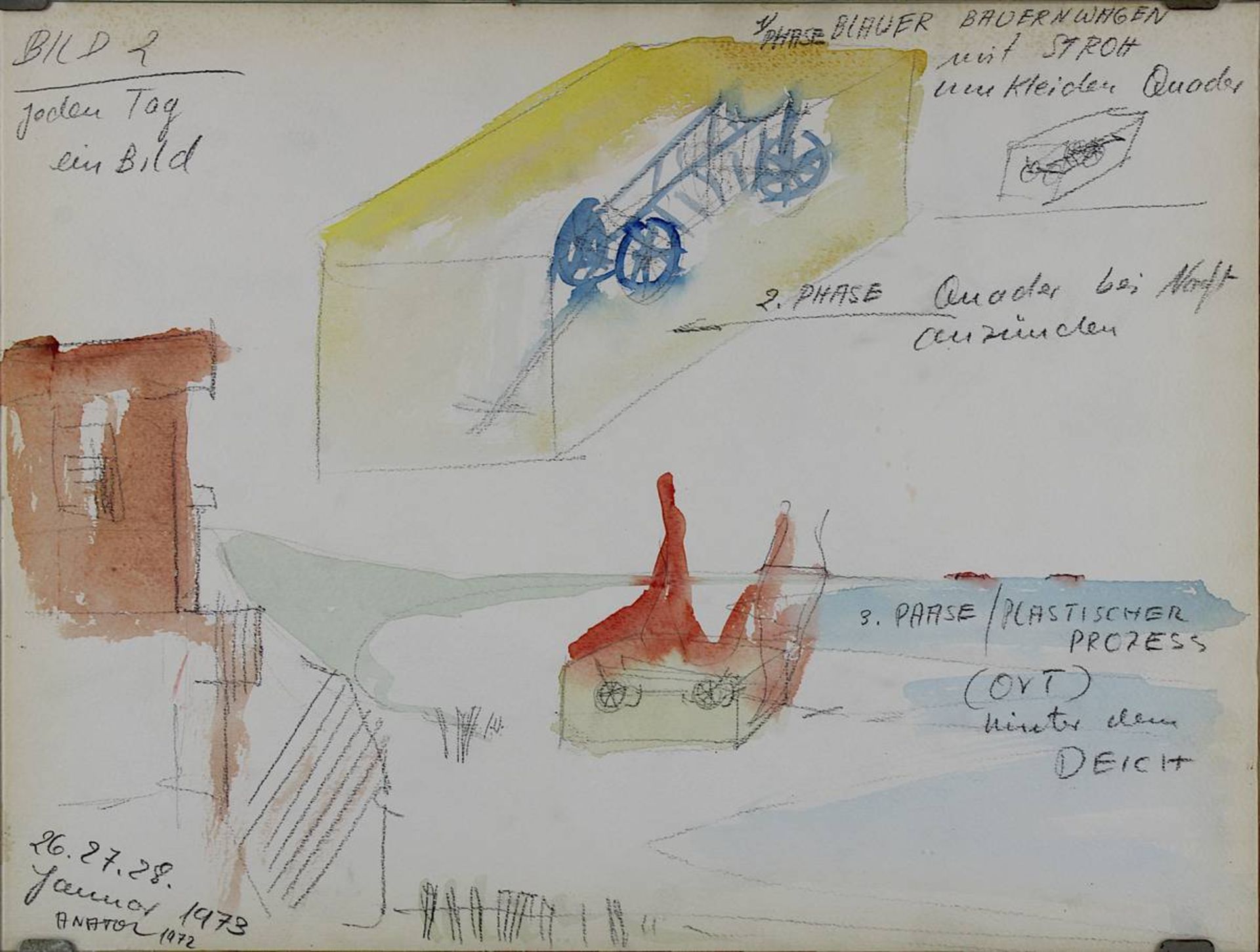 Anatol, bürgerl. Karl-Heinz Herzfeld (Insterburg 1931 - 2019 Moers, Schüler von Joseph Beuys), 2 - Bild 3 aus 3
