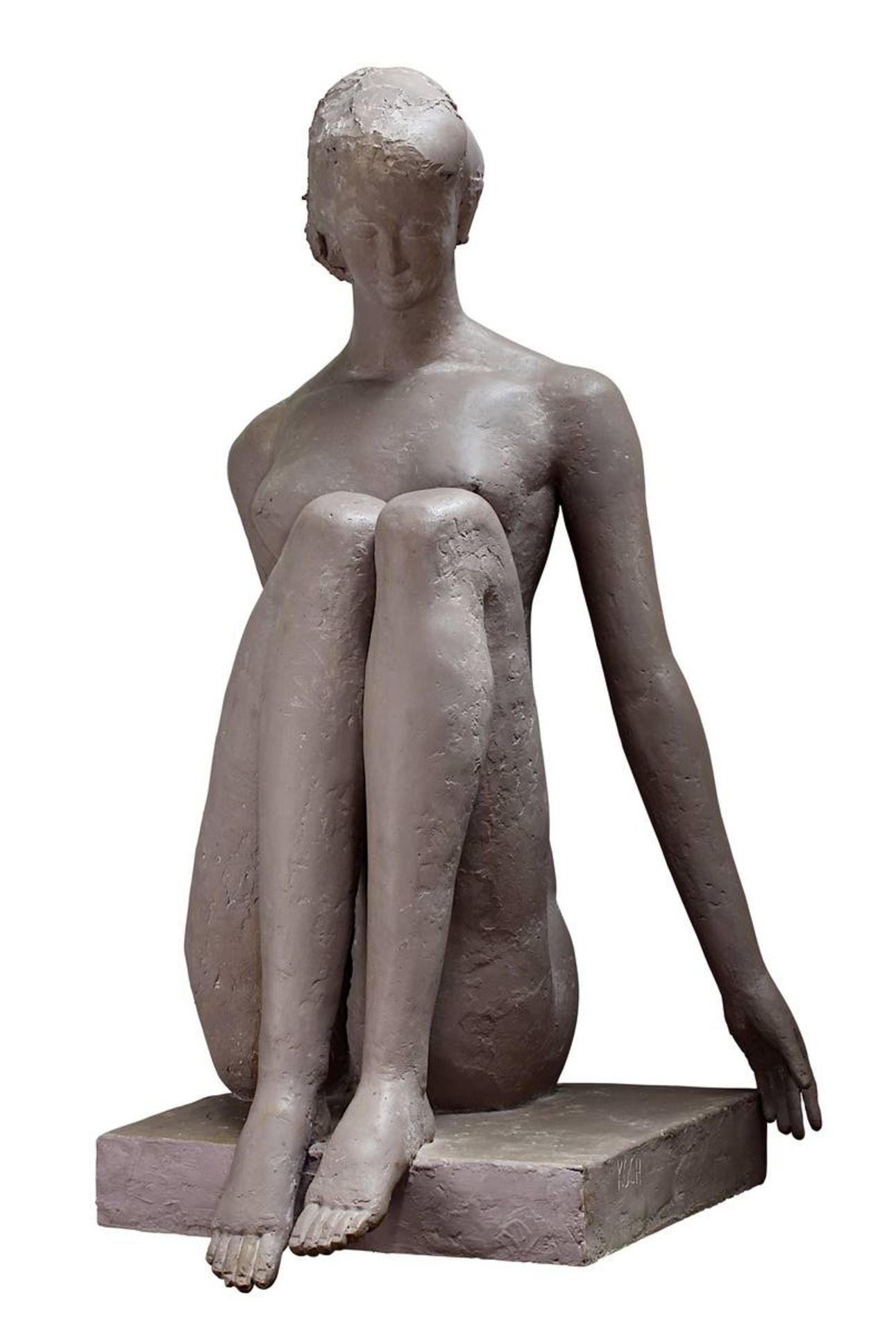 Koch, Erich (Roßbach/Pfalz 1924 - 2014 München), seltene fast lebensgroße Figur, auf Plinthe