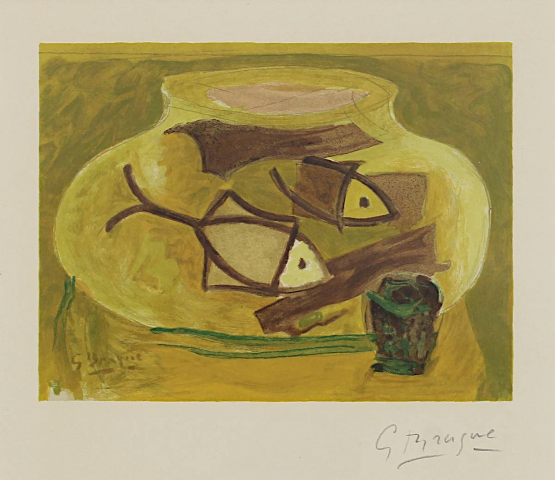 Braque, Georges (Argenteuil 1882 - 1963 Paris), "Aquarium", Farblithographie aus der Folge "Une - Bild 2 aus 2