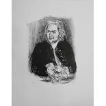 Heisig, Bernard (Breslau 1925 - 2011 Strodehne), Johann Sebastian Bach, Lithographie, signiert und