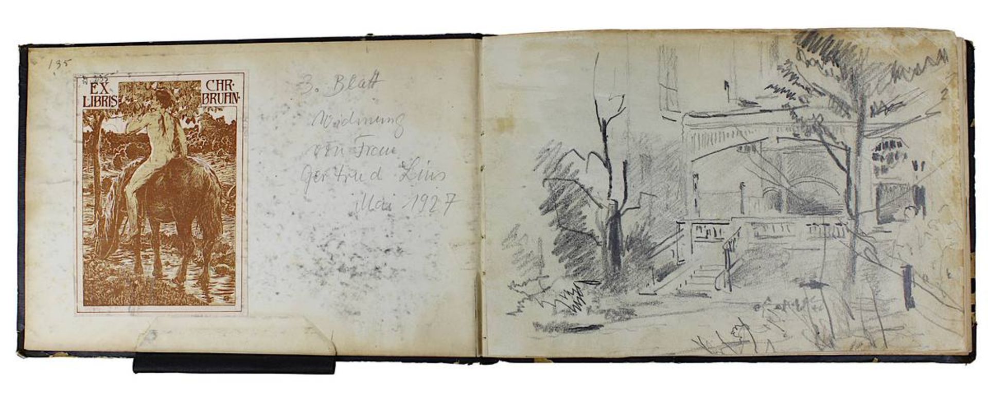 Düsseldorfer Andenkenbuch aus dem Besitz von Christian Nis Nicolaus Bruhn (Segeberg 1868 - 1942