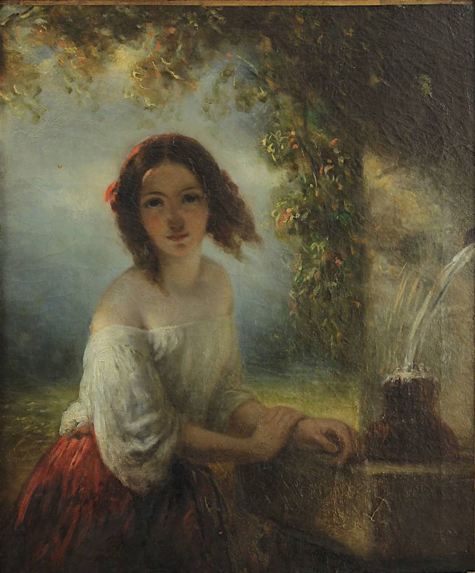 Dedreux-Dorcy, Pierre-Joseph (Paris 1789 - 1874 Bellevue, Schweiz), Mädchen am Brunnen, Öl auf - Bild 2 aus 4