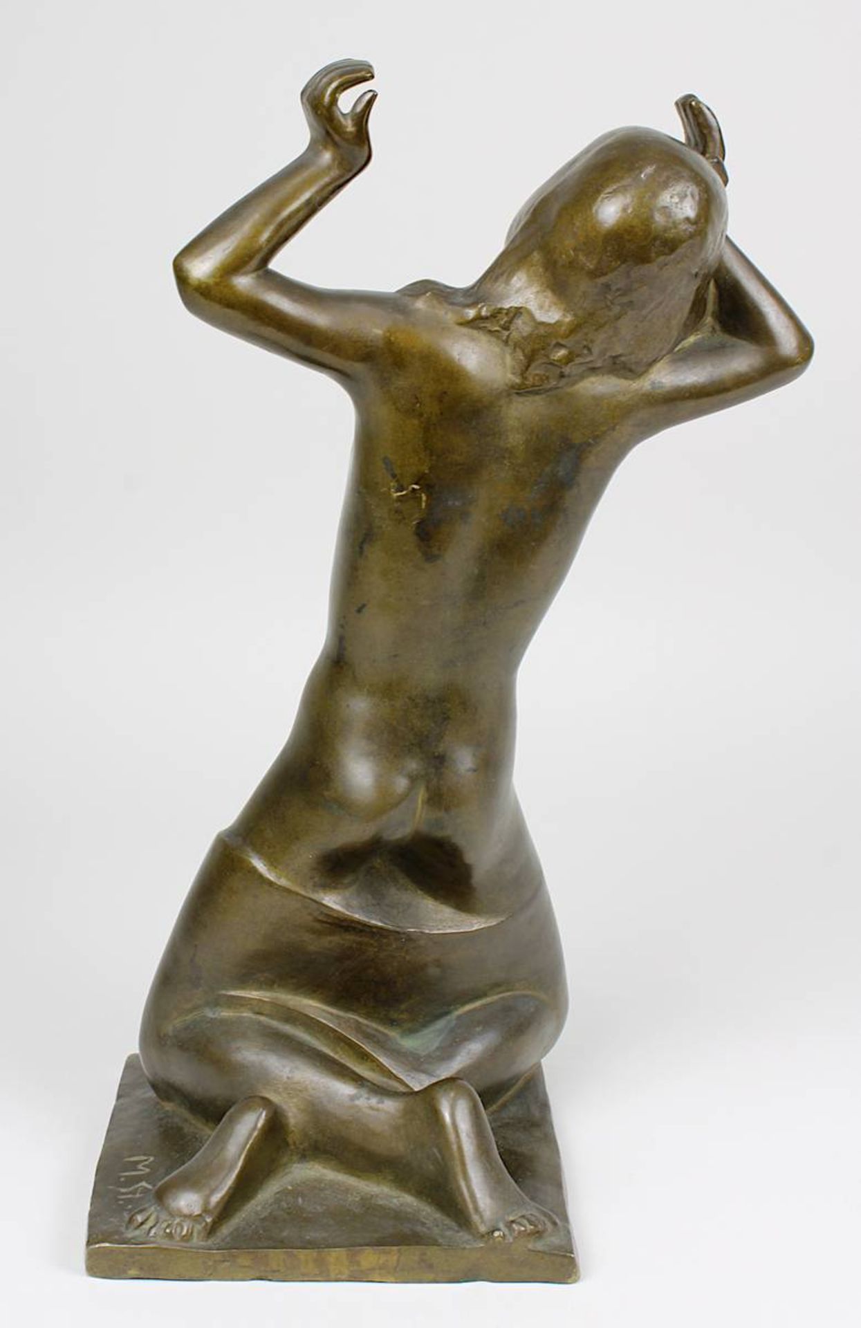 Maurice Sterne (Liepaja, Lettland 1878 - 1957 New York), weiblicher Bronze-Akt, Höhe 32 cm, Breite - Image 3 of 6