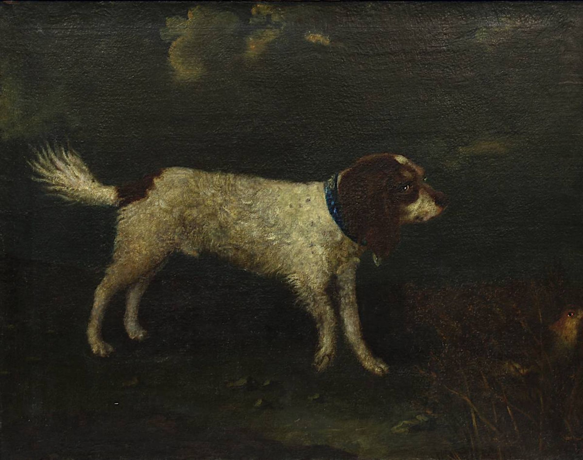 Hien, Johann Daniel (Straßburg 1724 - 1773 Zweibrücken, Zweibrücker Hofmaler), Vorstehhund aus der - Bild 2 aus 3
