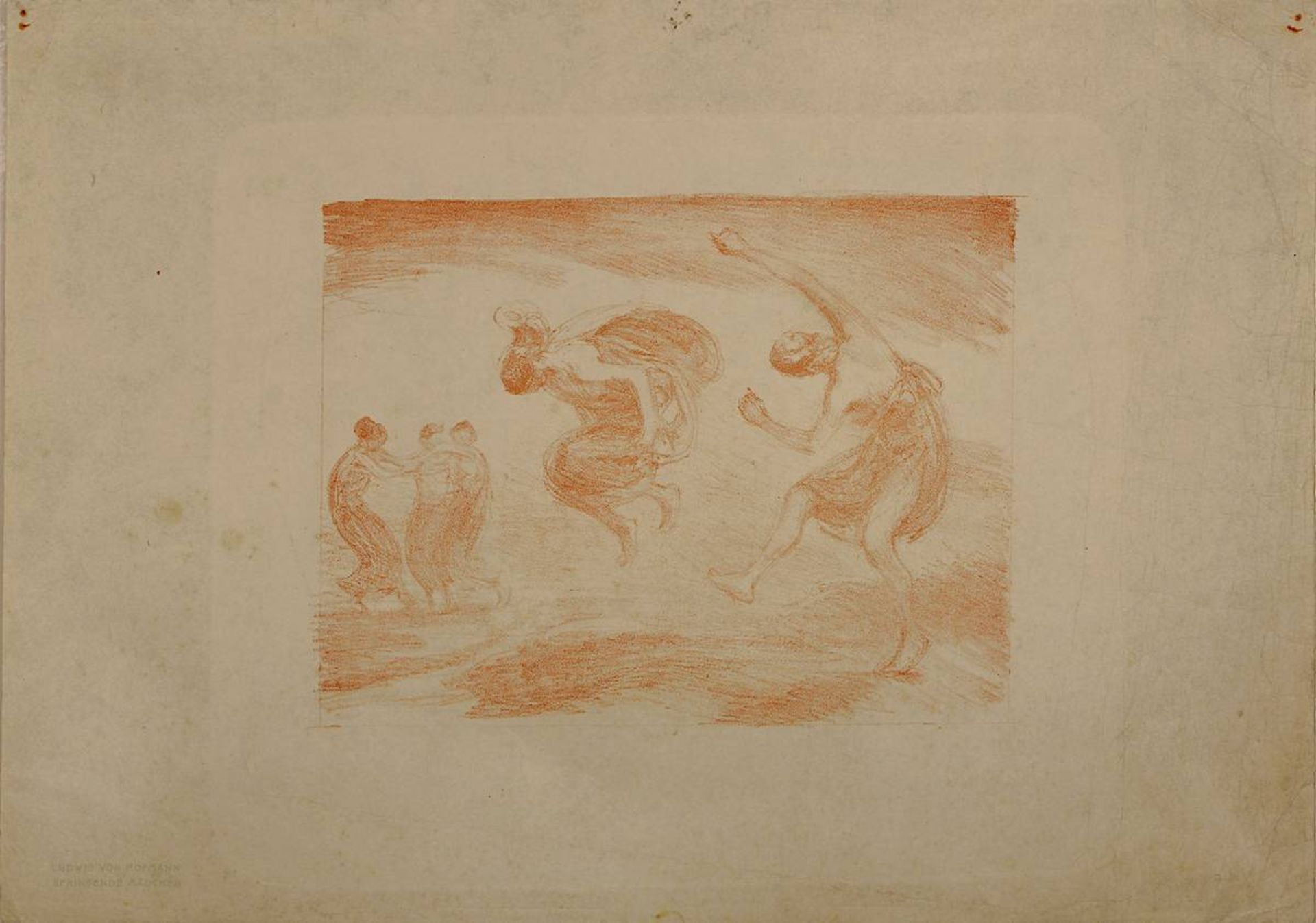Hofmann, Ludwig von (Darmstadt 1861 - 1946 Pillnitz/Dresden), drei graphische Arbeiten: Badende an - Bild 2 aus 4