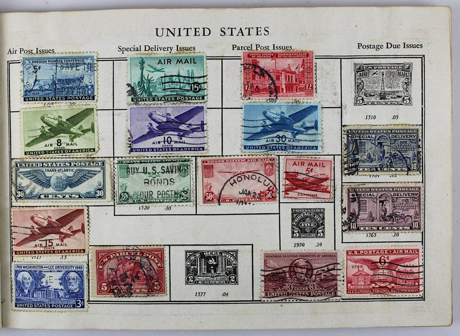 Briefmarkenalbum " The World United States and Foreign Postage Stamp Album" New York o.J.(1940er - Image 2 of 4