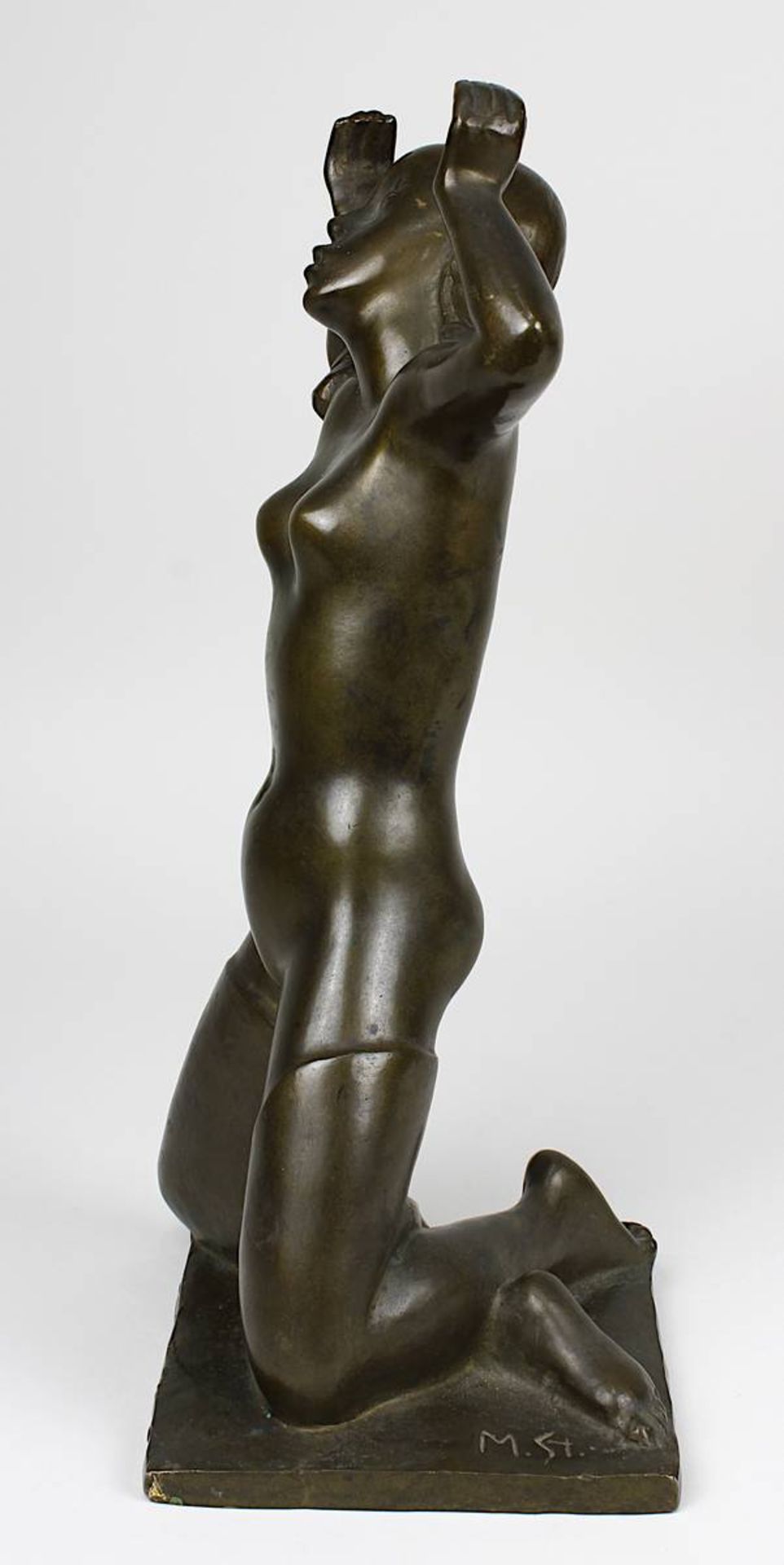 Maurice Sterne (Liepaja, Lettland 1878 - 1957 New York), weiblicher Bronze-Akt, Höhe 32 cm, Breite - Image 2 of 6