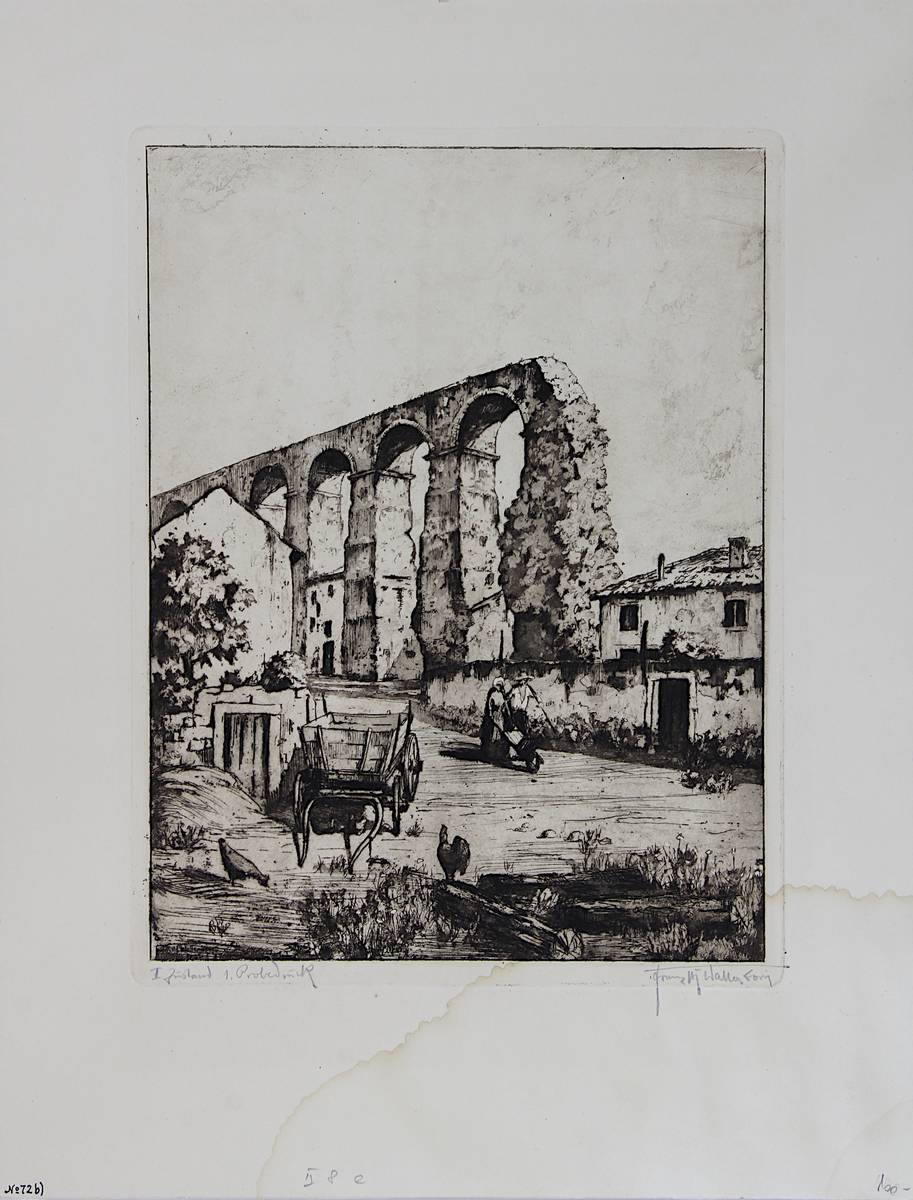 Wallenborn, Francois (Novéant/Metz 1899 - 1971 Saarbrücken), sieben Graphiken, meist Radierungen, - Image 5 of 8