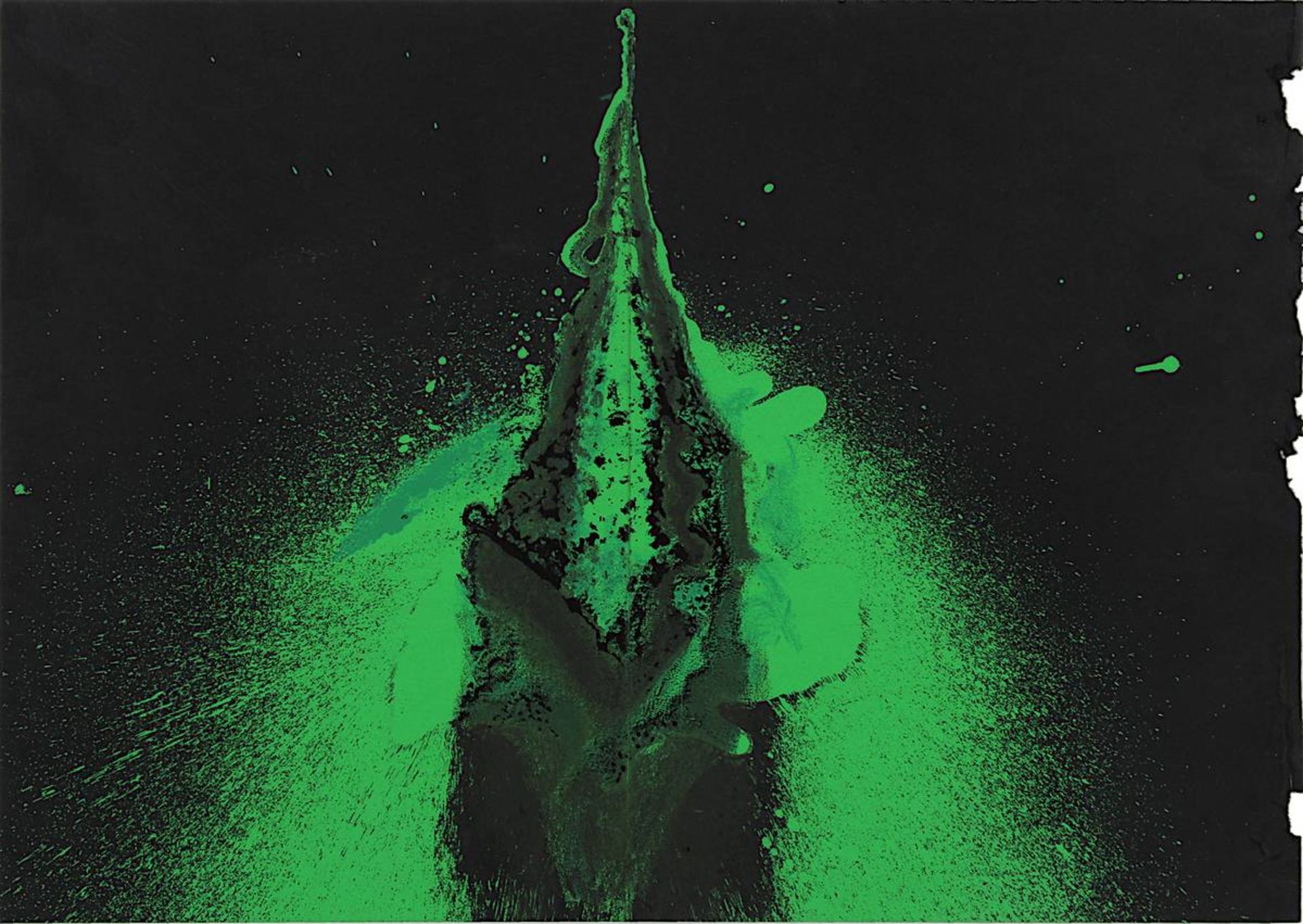 Piene, Otto (Laasphe 1928 - 2014 Berlin), Ohne Titel (Elmsfeuer), Farbserigrafie auf Velinkarton,