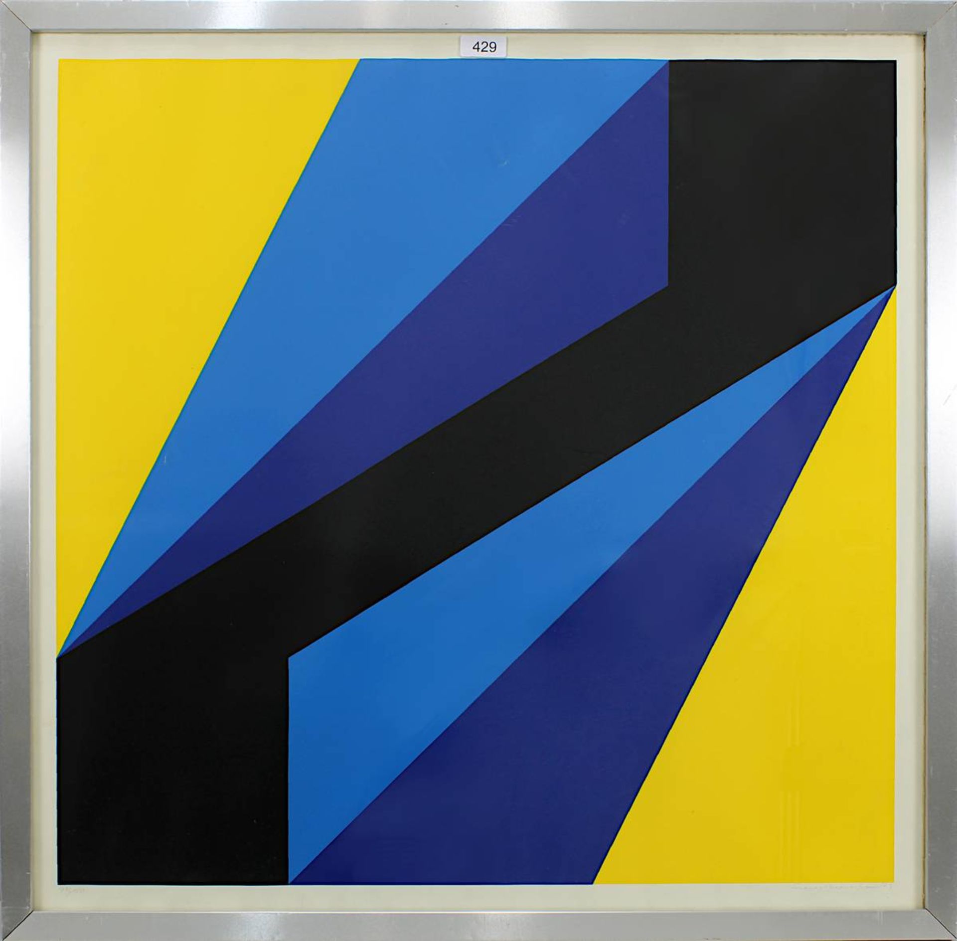 Sundhaußen, Helmut (Düsseldorf 1935 - 2018 Düsseldorf), Geometrische Komposition, Farbsiebdruck,