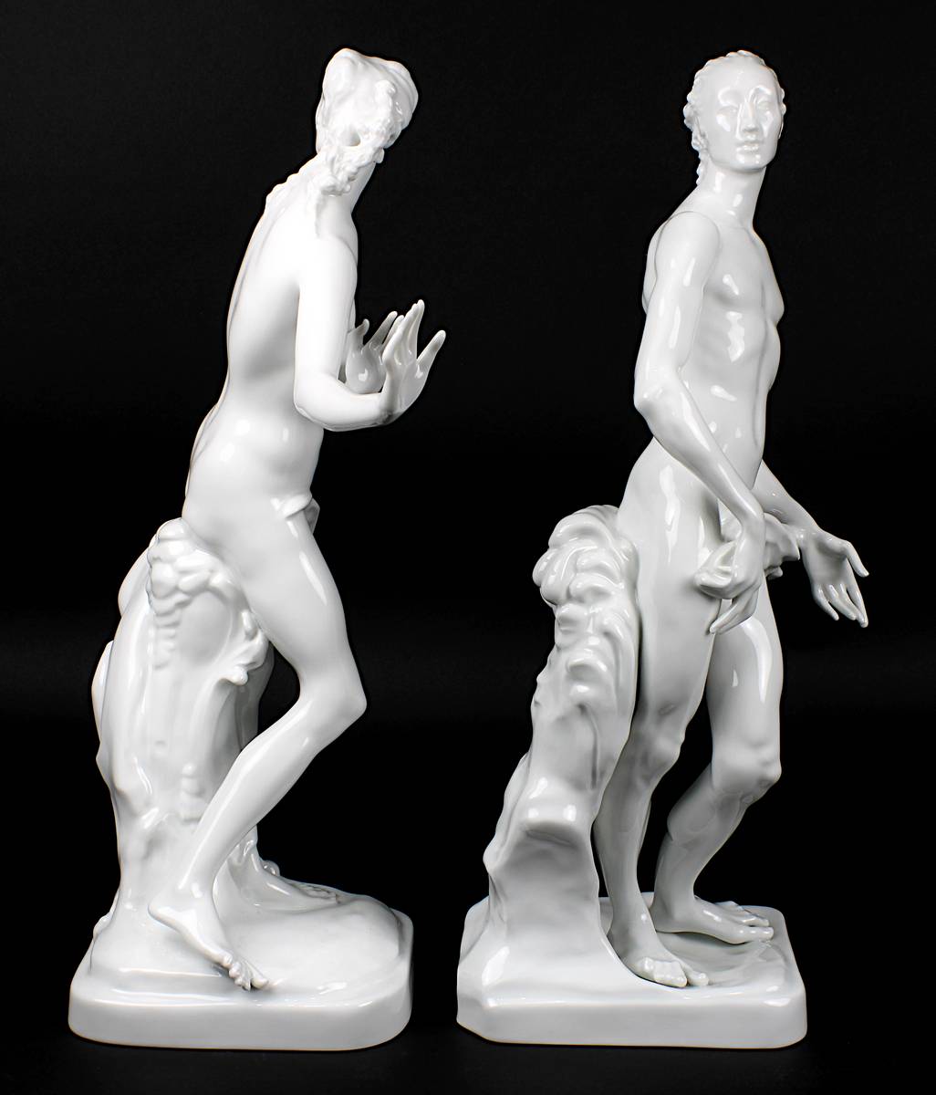 Apollo und Daphne, Porzellanfigurenpaar KPM Berlin, 2. H. 20. Jh., Entwurf: Paul Scheurich (1883 - - Image 4 of 5