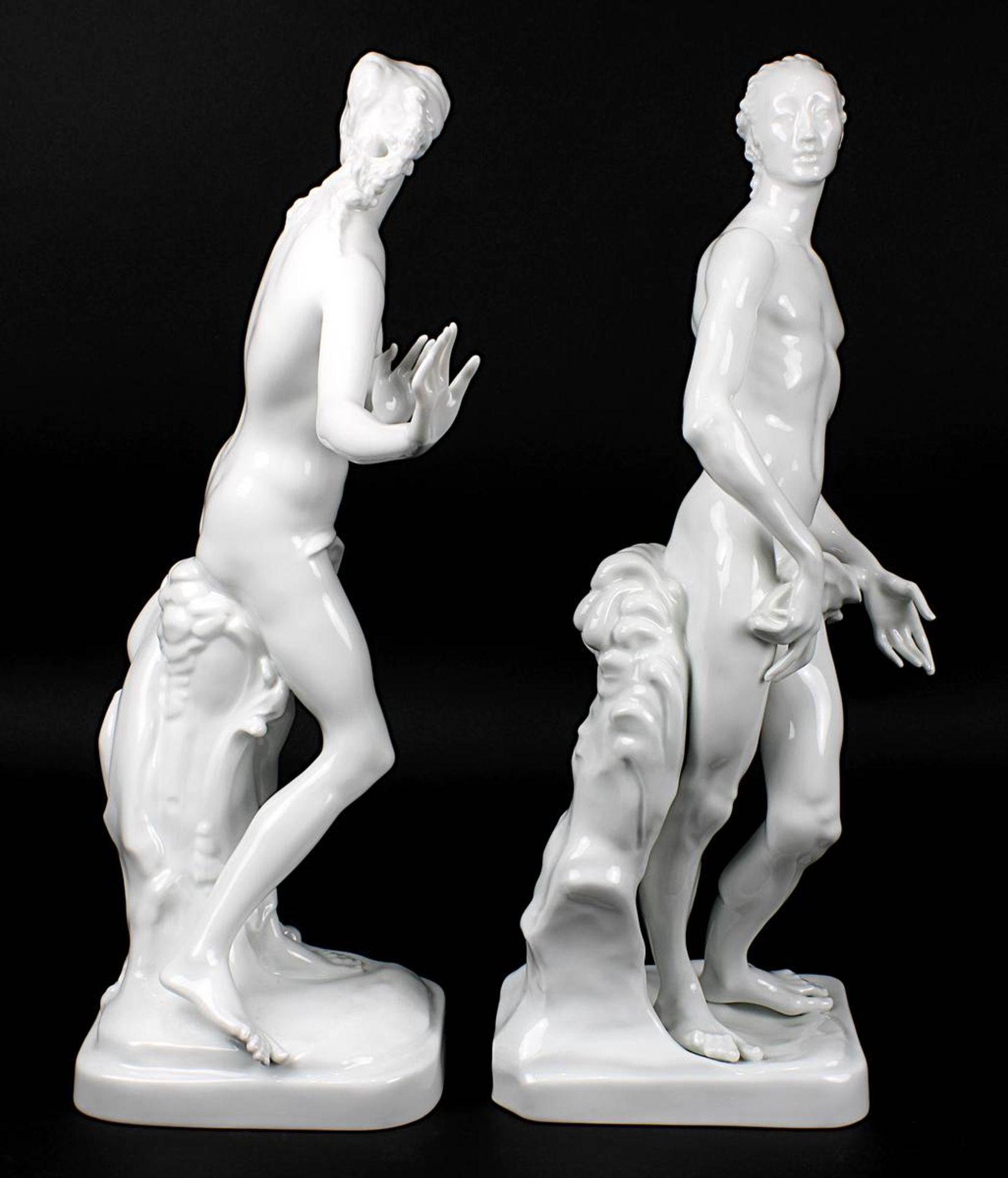 Apollo und Daphne, Porzellanfigurenpaar KPM Berlin, 2. H. 20. Jh., Entwurf: Paul Scheurich (1883 - - Bild 4 aus 5