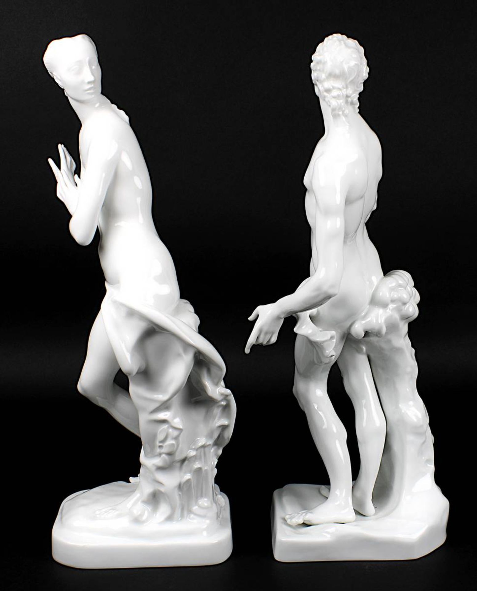 Apollo und Daphne, Porzellanfigurenpaar KPM Berlin, 2. H. 20. Jh., Entwurf: Paul Scheurich (1883 - - Bild 2 aus 5