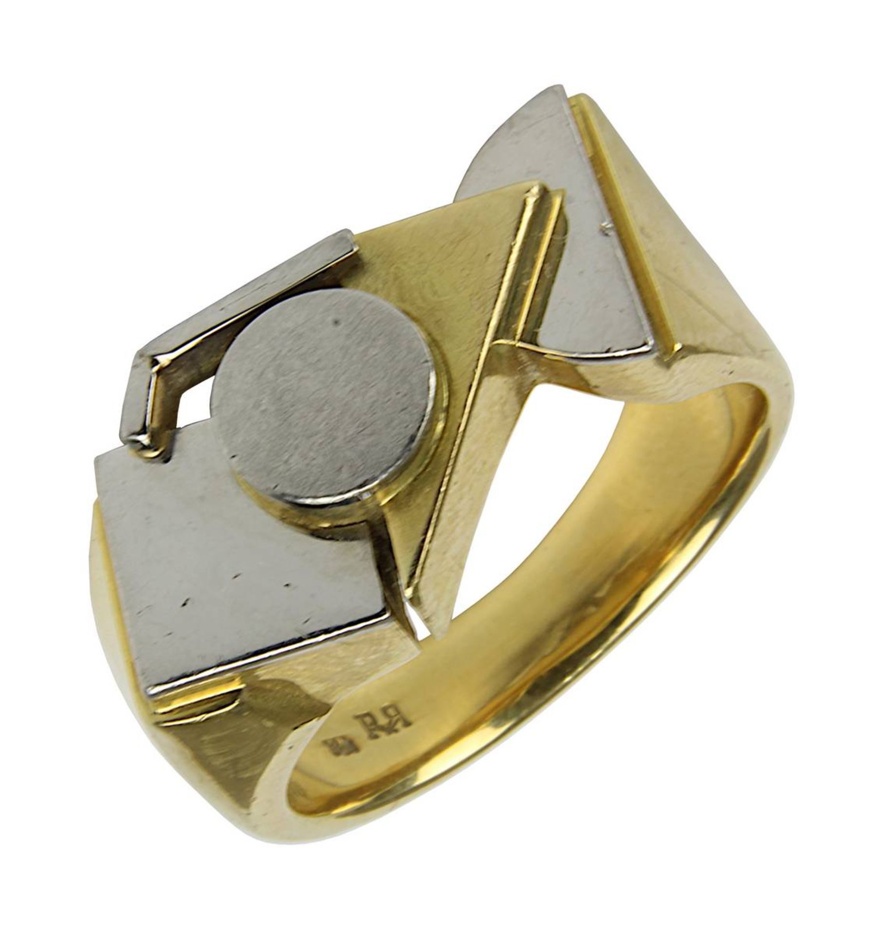 Gold-Platin Herren-Ring und passender Damen-Ring, Handarbeit Juwelier Rohrbacher, Zweibrücken, - Bild 2 aus 3