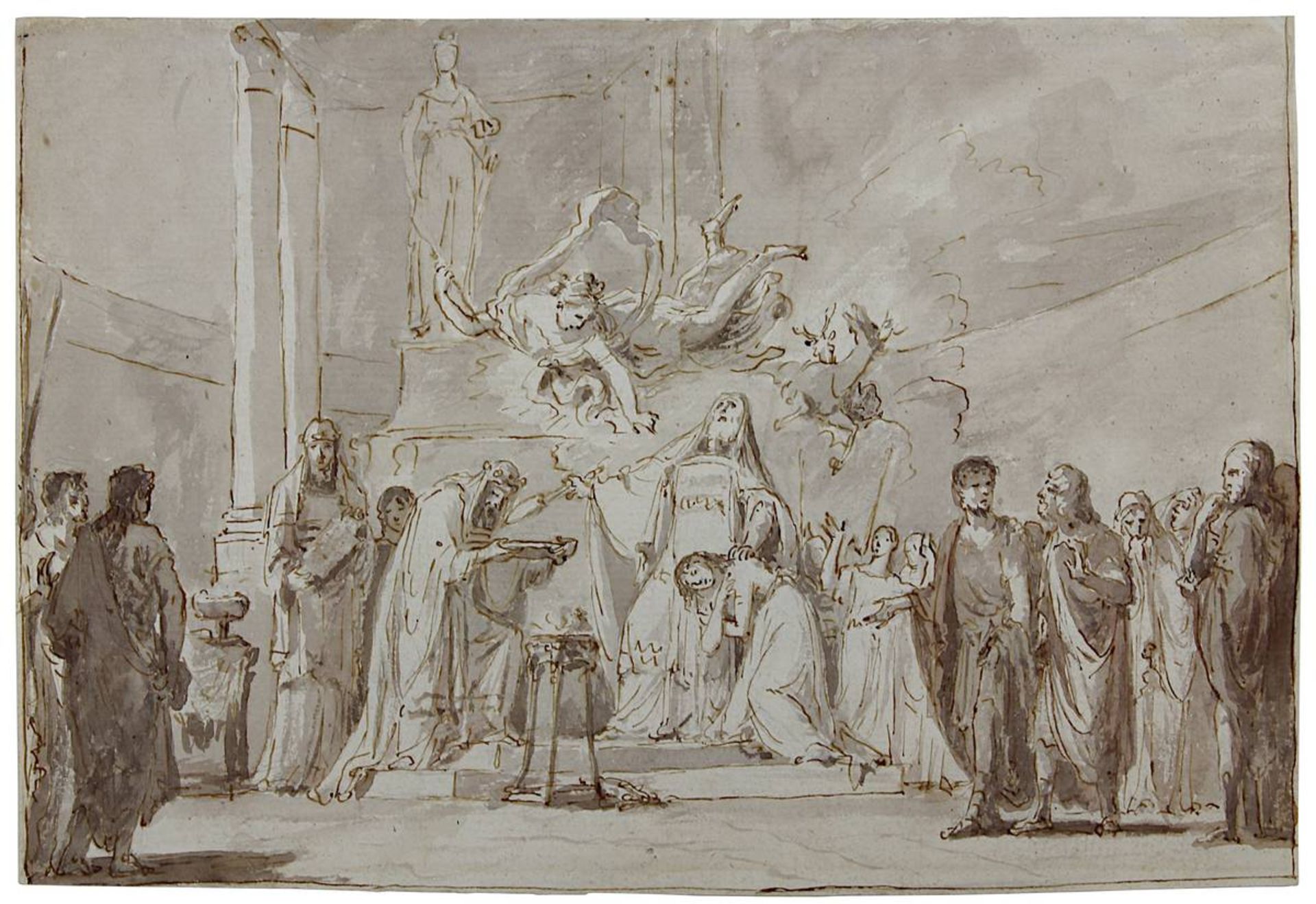 Diziani, Gaspare (Belluno 1689 - 1767 Venedig), attr., Opferung der Iphigenie, nach einem Gemälde