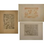 Hofmann, Ludwig von (Darmstadt 1861 - 1946 Pillnitz/Dresden), drei graphische Arbeiten: Badende an