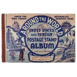 Briefmarkenalbum " The World United States and Foreign Postage Stamp Album" New York o.J.(1940er