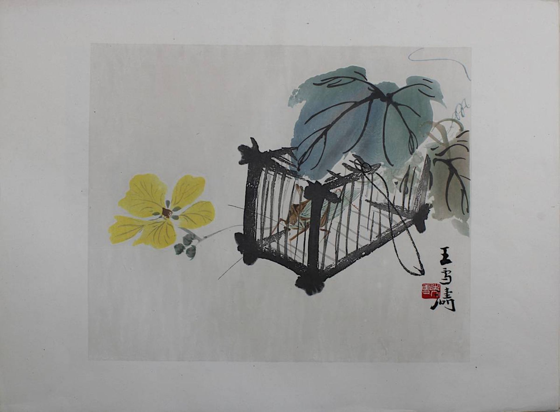 11 Drucke nach japanischen Aquarellen, verschiedene Motive aus der Natur, Blattgröße 10 Blätter 43,5 - Bild 5 aus 12