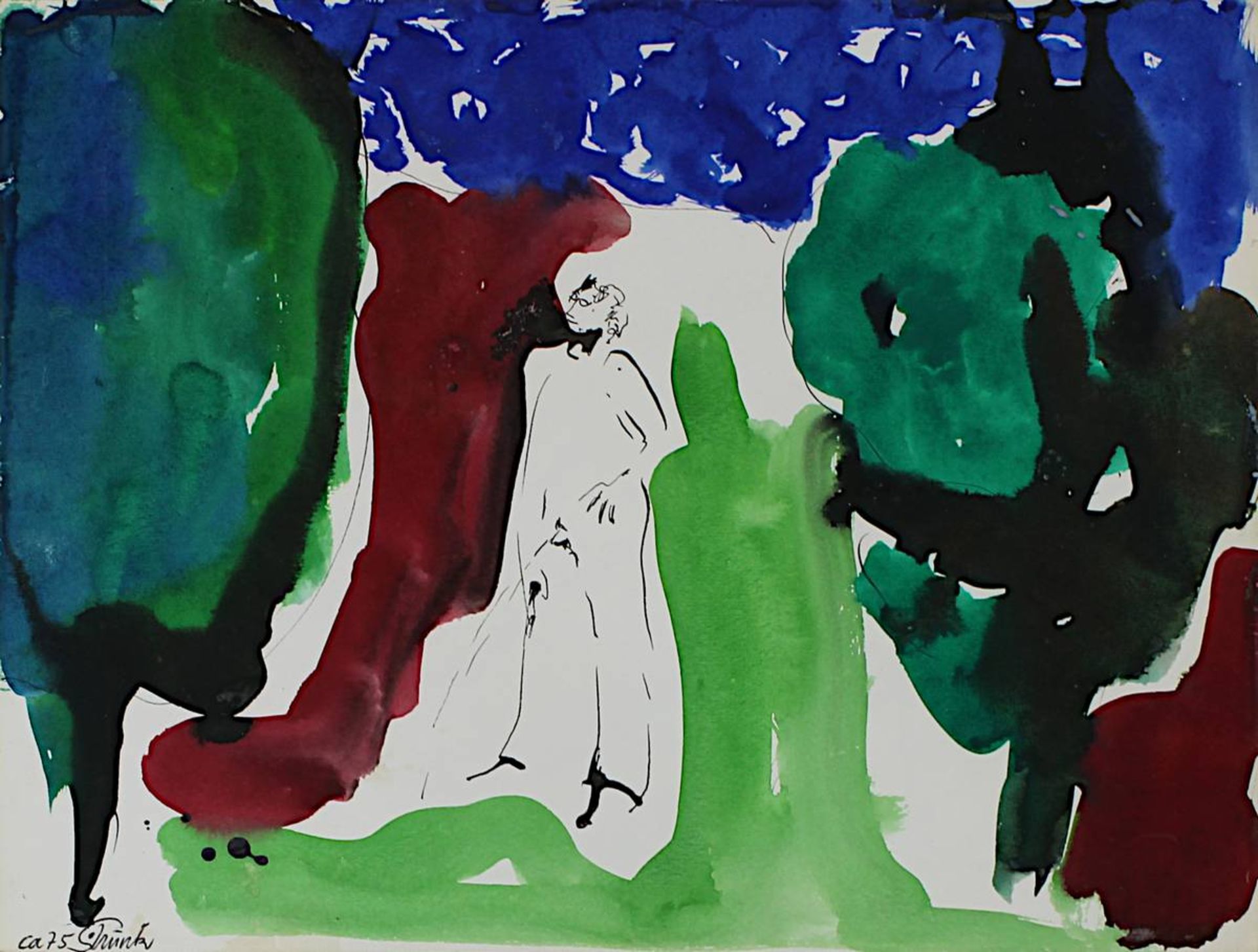 Trunk, Stephan (geb. Wuppertal 1952), 18 Arbeiten, meist Aquarelle, 1970/80er Jahre, meist - Bild 11 aus 15