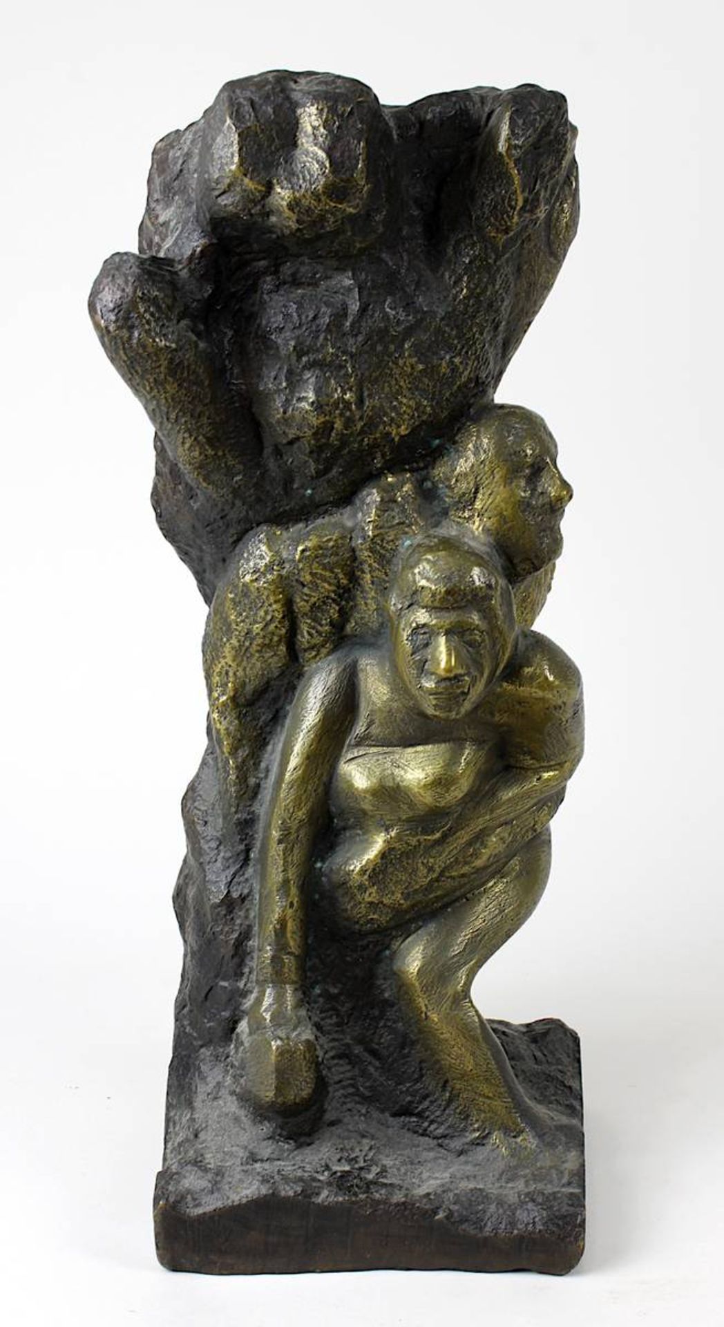 Hrdlicka, Alfred (Wien 1928 - 2009 Wien) "Kaiserallee I", Bronzeskulptur mit goldbrauner Patina, - Image 5 of 6