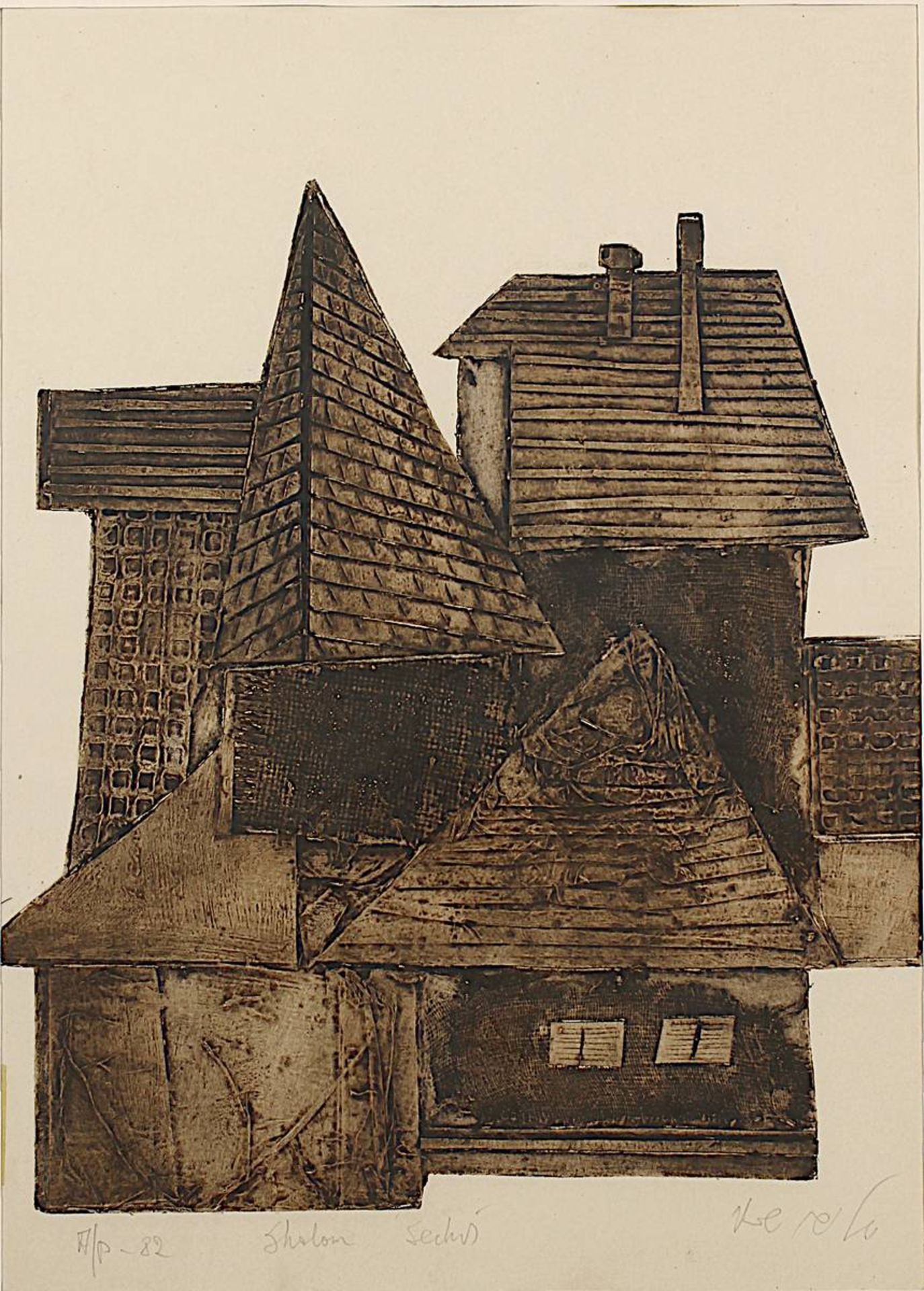 Sechvi, Shalom (Geburtsname Friedrich Kokotek, Sosnowiec 1928 - 2013 Rischon LeZion), Architektur- - Bild 2 aus 2