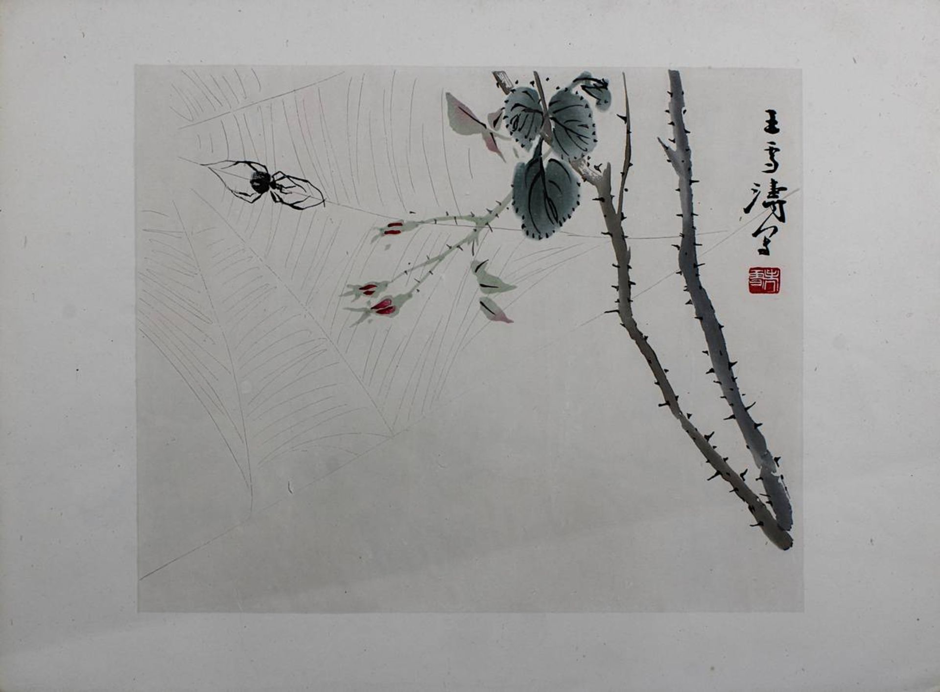 11 Drucke nach japanischen Aquarellen, verschiedene Motive aus der Natur, Blattgröße 10 Blätter 43,5 - Bild 10 aus 12