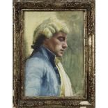 Lockwood, F. (wohl englische Aquarellmalerin 1. Drittel 20. Jh.), Porträt eines jungen Mannes mit